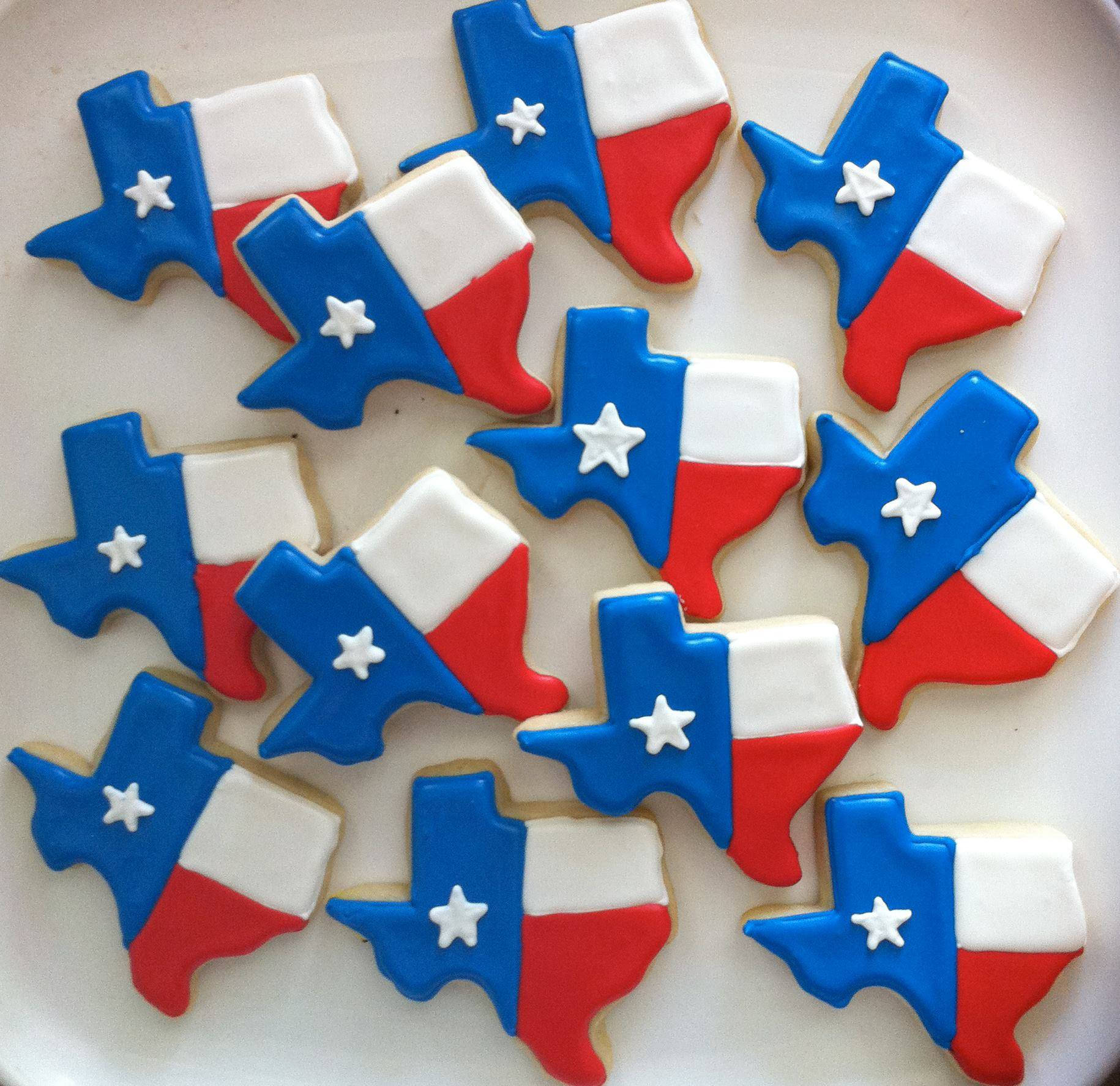 Texas Flag Cookies