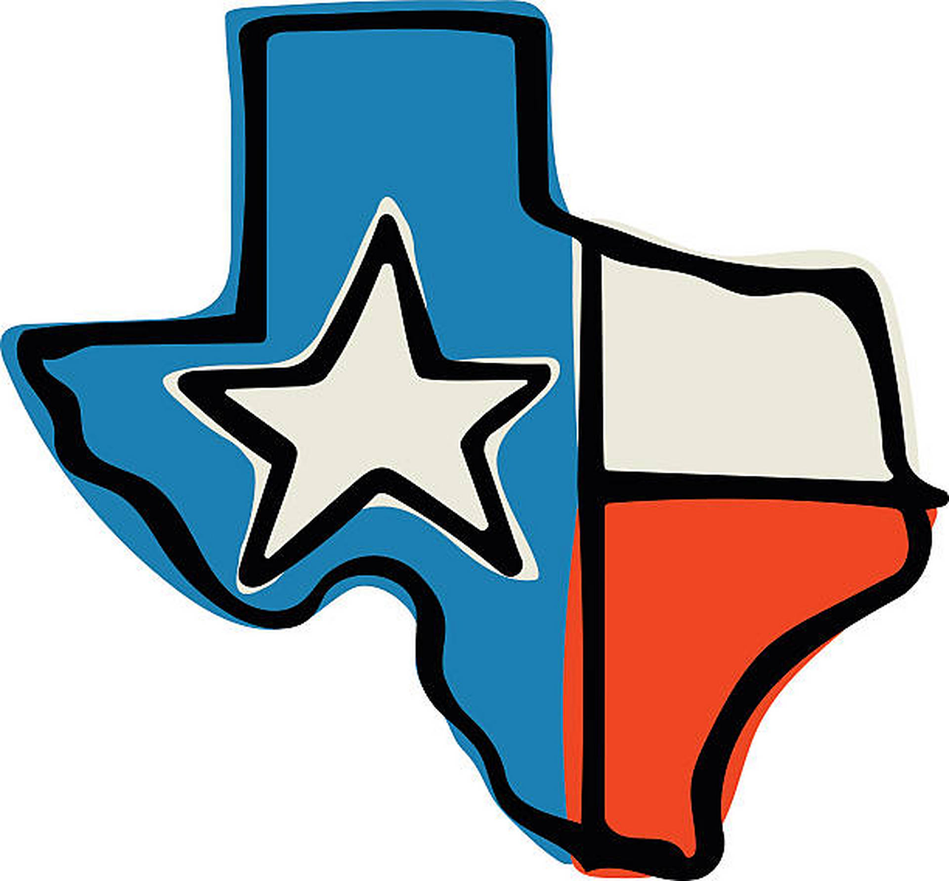 Texas Flag Drawing Background