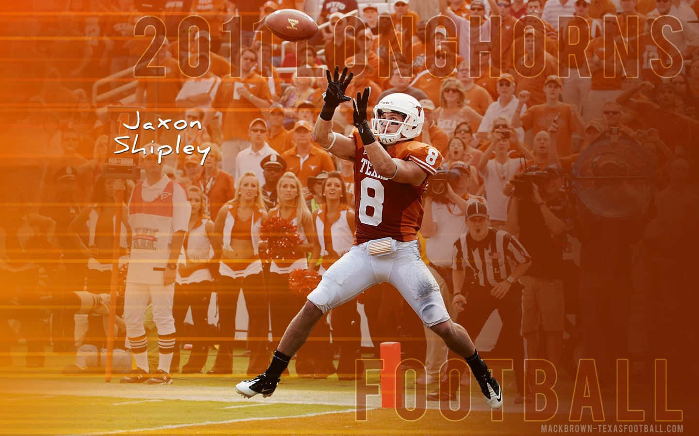 Texas Football Catching Ball Background