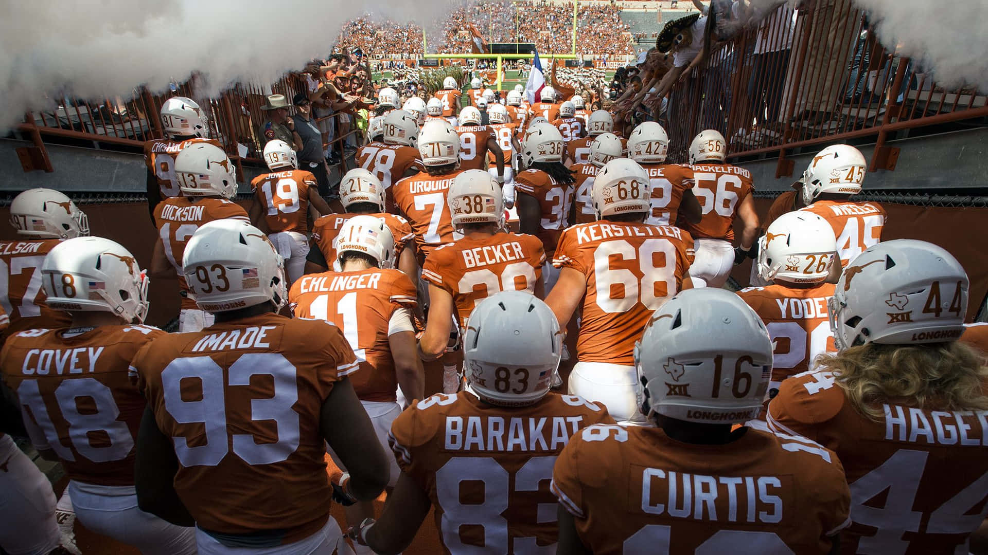 Texas Football Lined Up Background