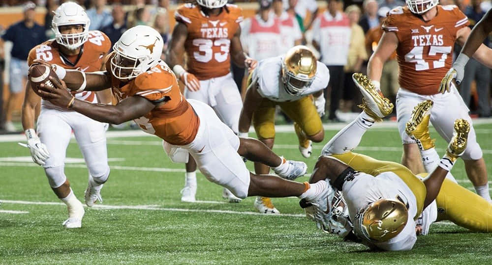 Texas Football Tackling Field Background