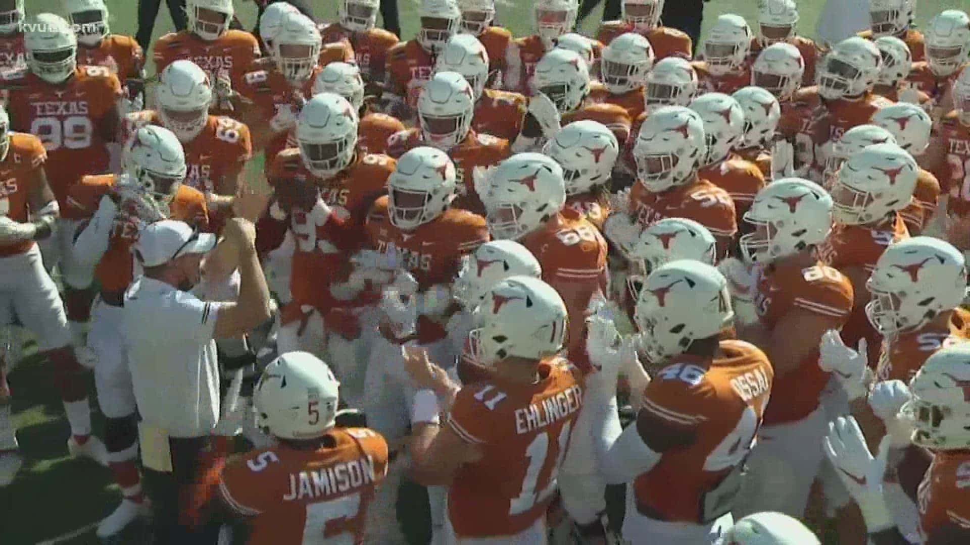 Texas Football Team Together Background