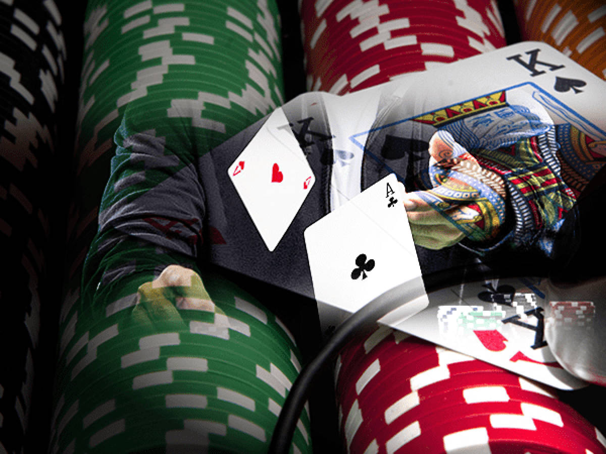 Texas Hold'em Cards And Chips Background