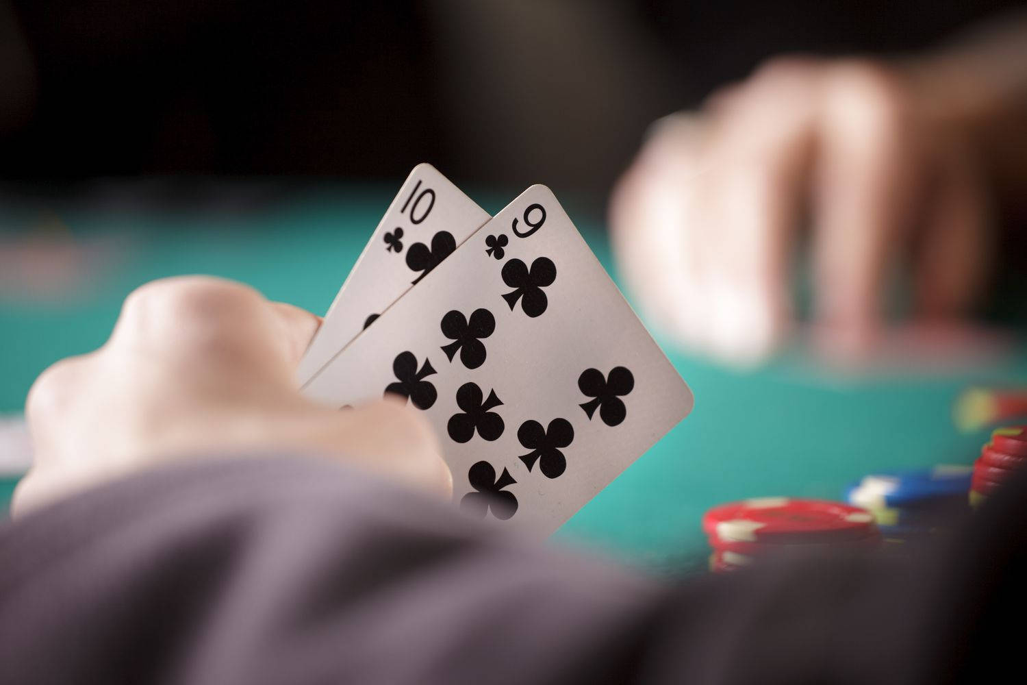 Texas Hold'em Nine And Ten Cards Background