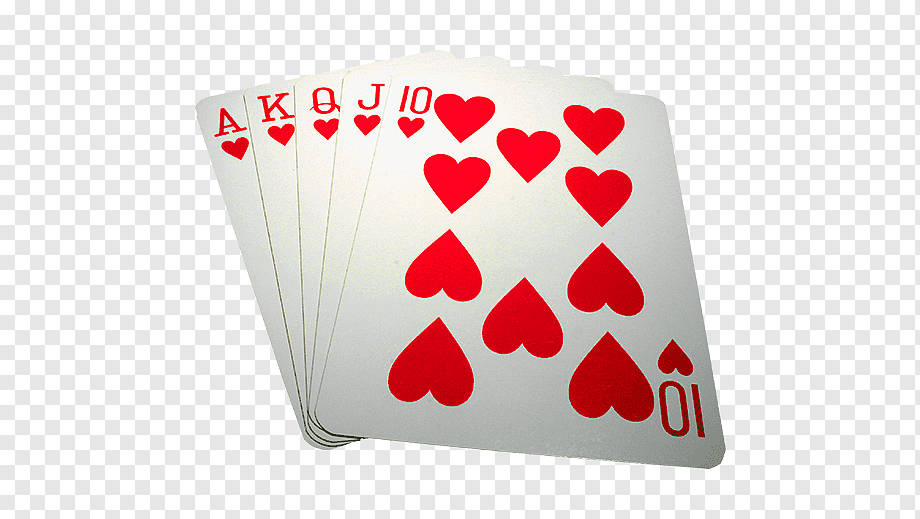 Texas Hold'em Royal Flush Cards Background