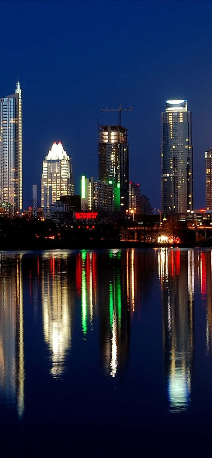 Texas Iphone Austin Skyline Evening Background