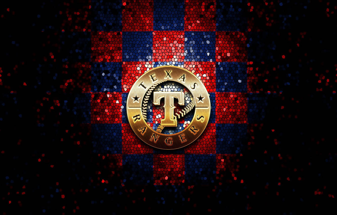 Texas Rangers In Mosaic Art Background