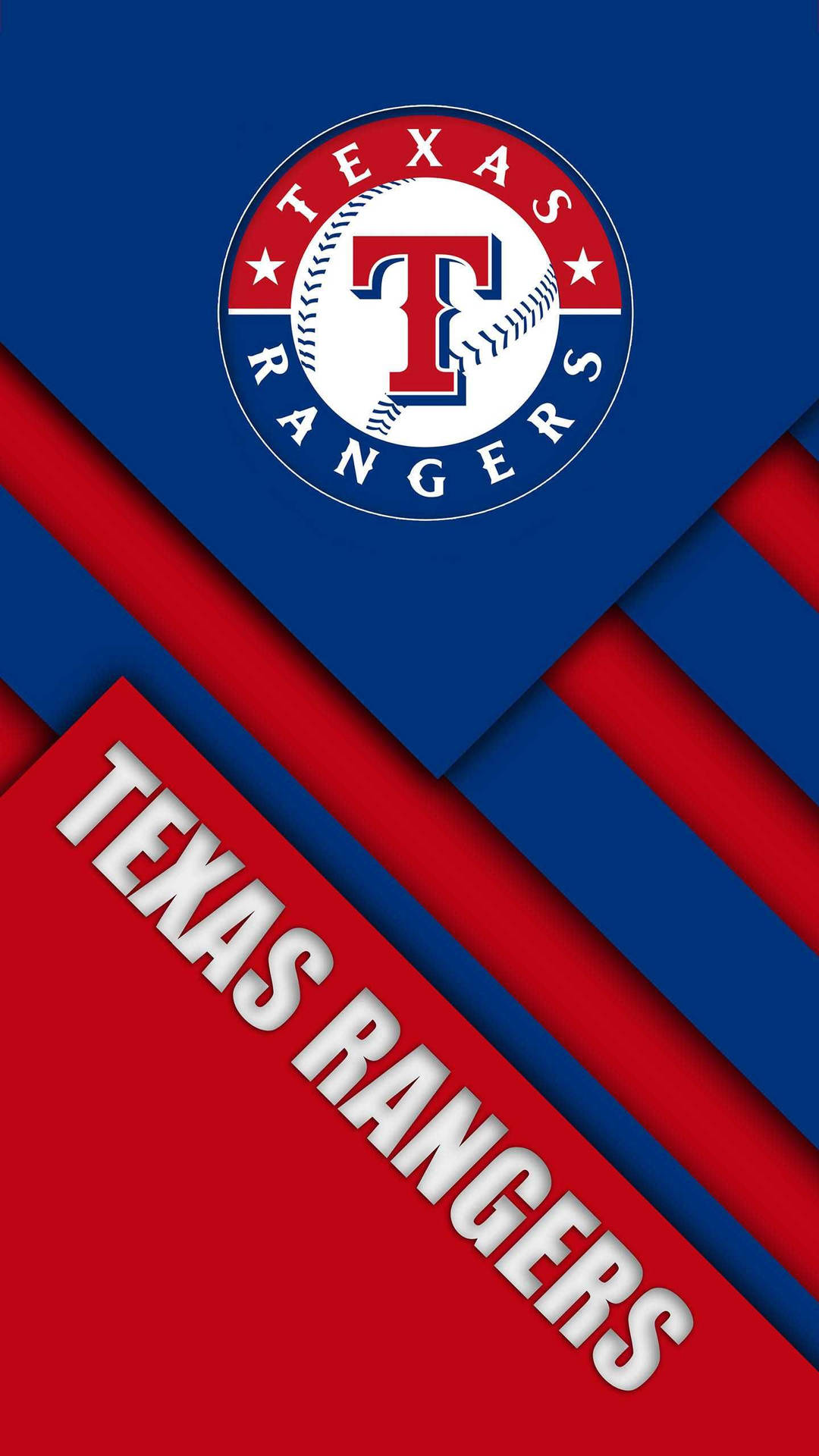 Texas Rangers In Red & Blue Graphics Background