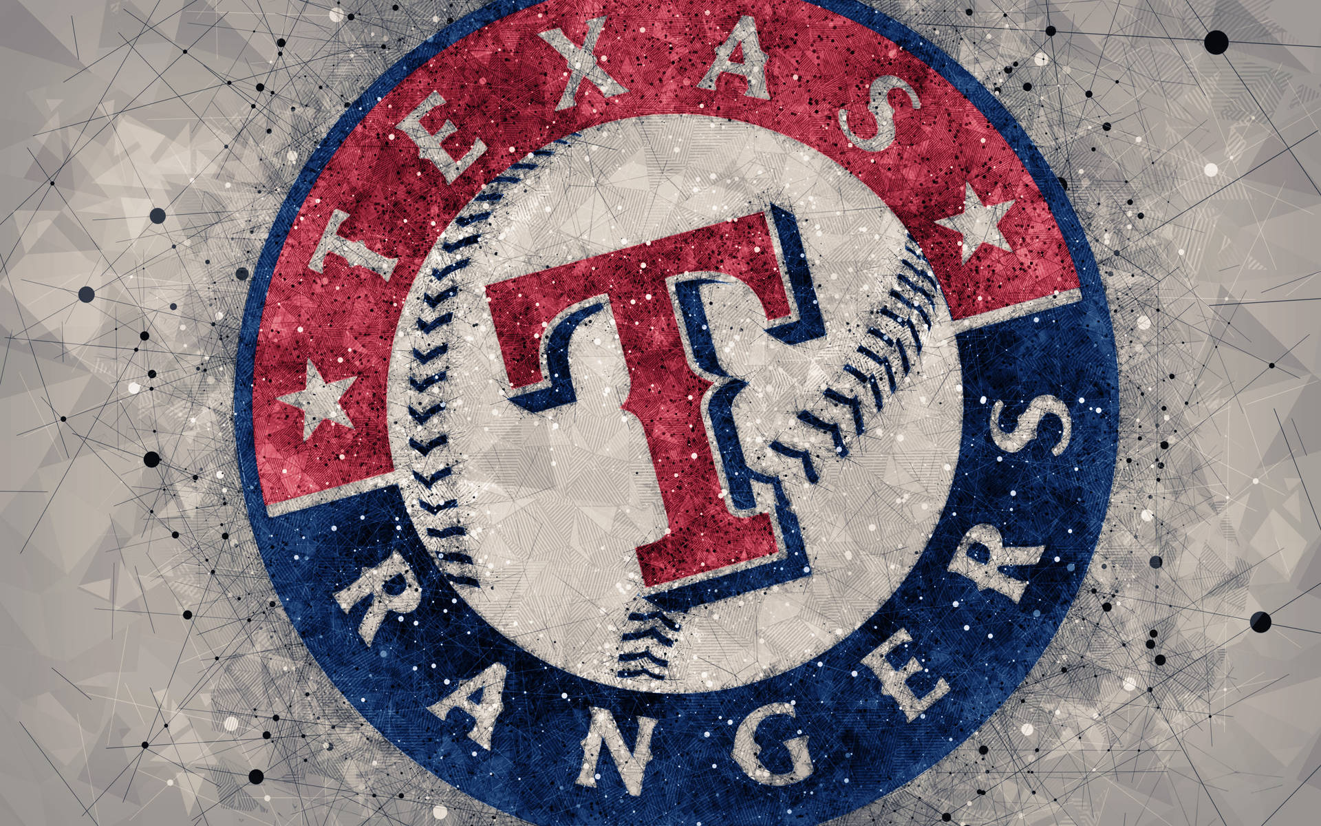 Texas Rangers Logo Gray Abstract