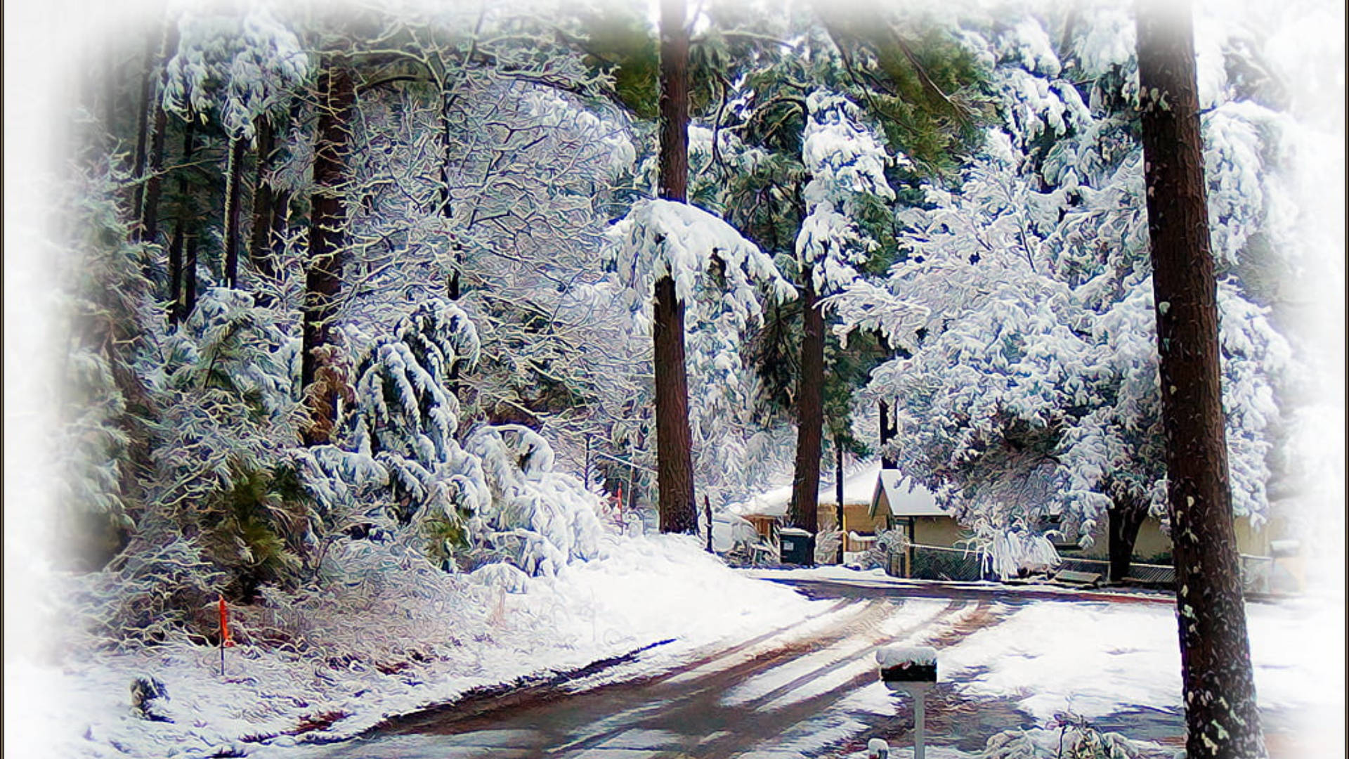 Texas Winter Country Background