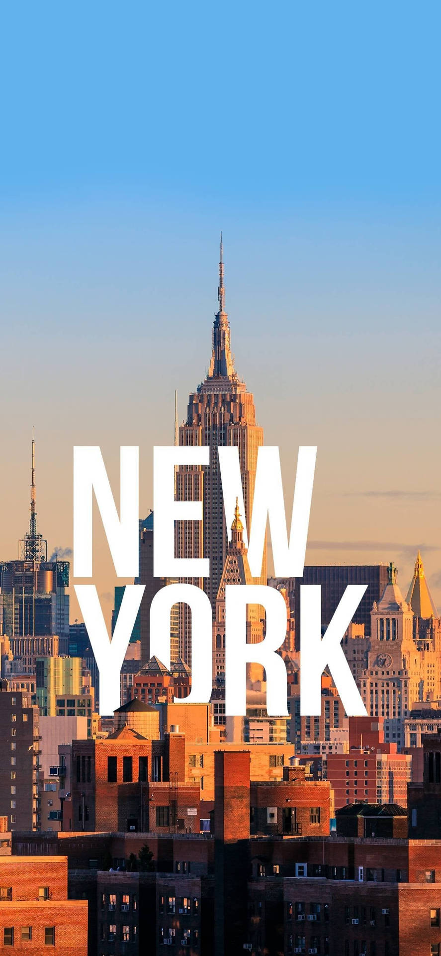Text Over City New York Iphone Background