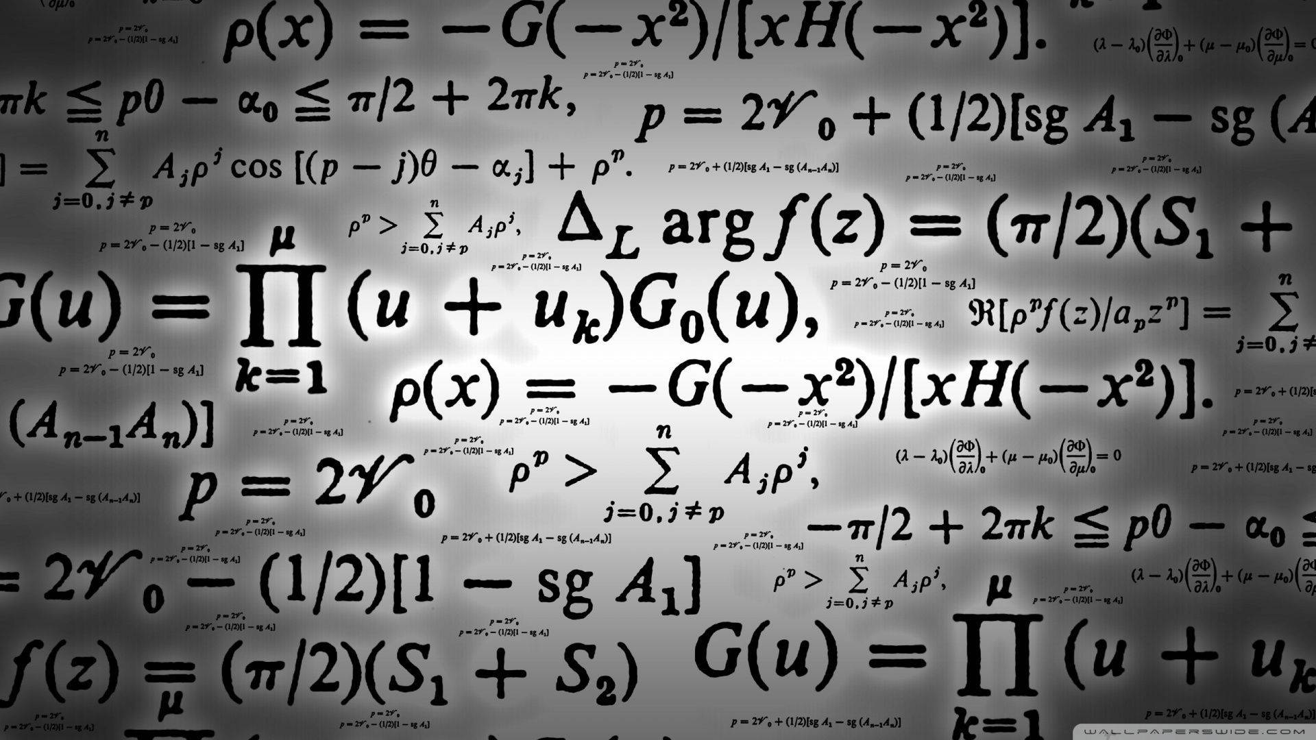 Textbook Math Formulas Background