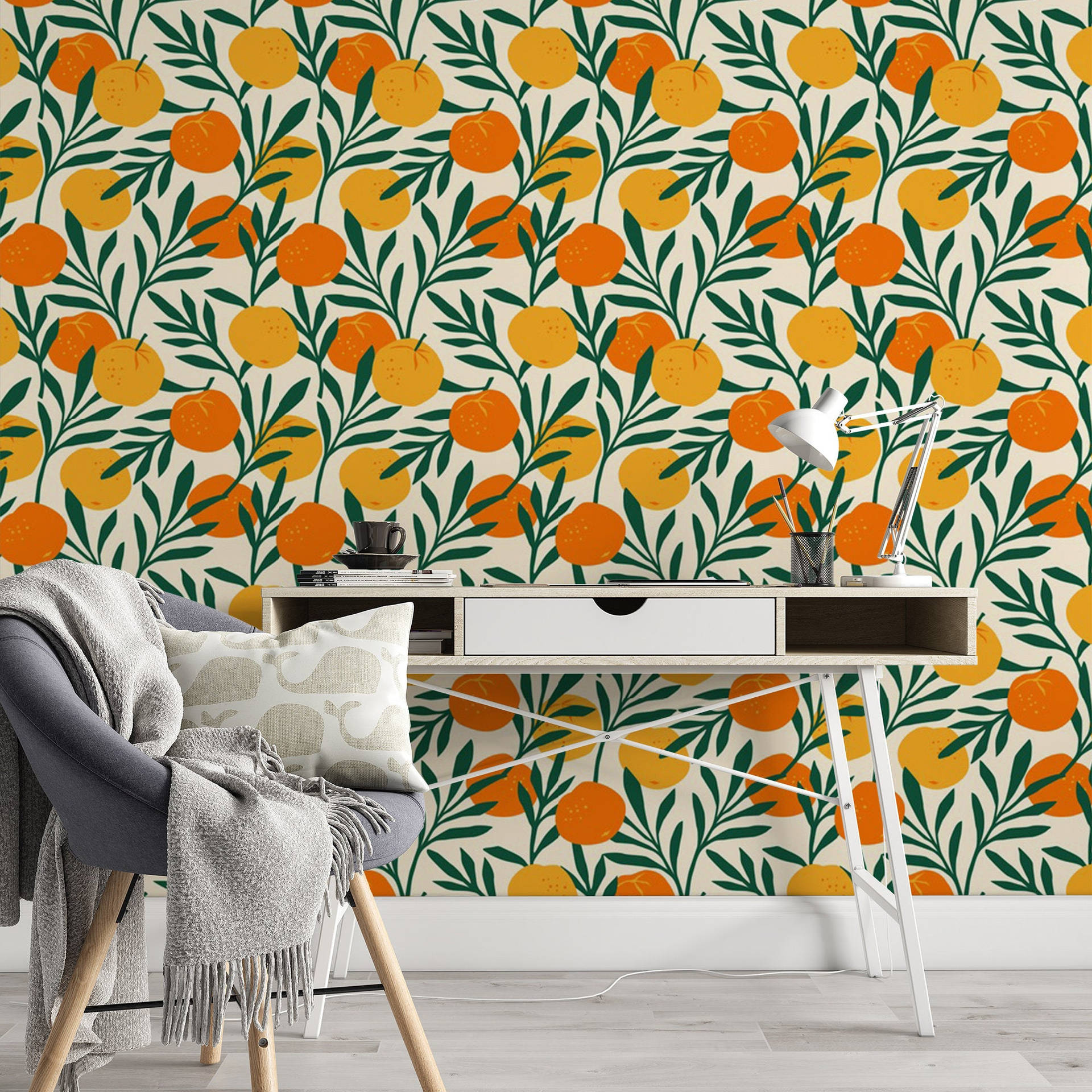 Texture Peel Wallpaper Orange Citrus And Nectarine Pattern