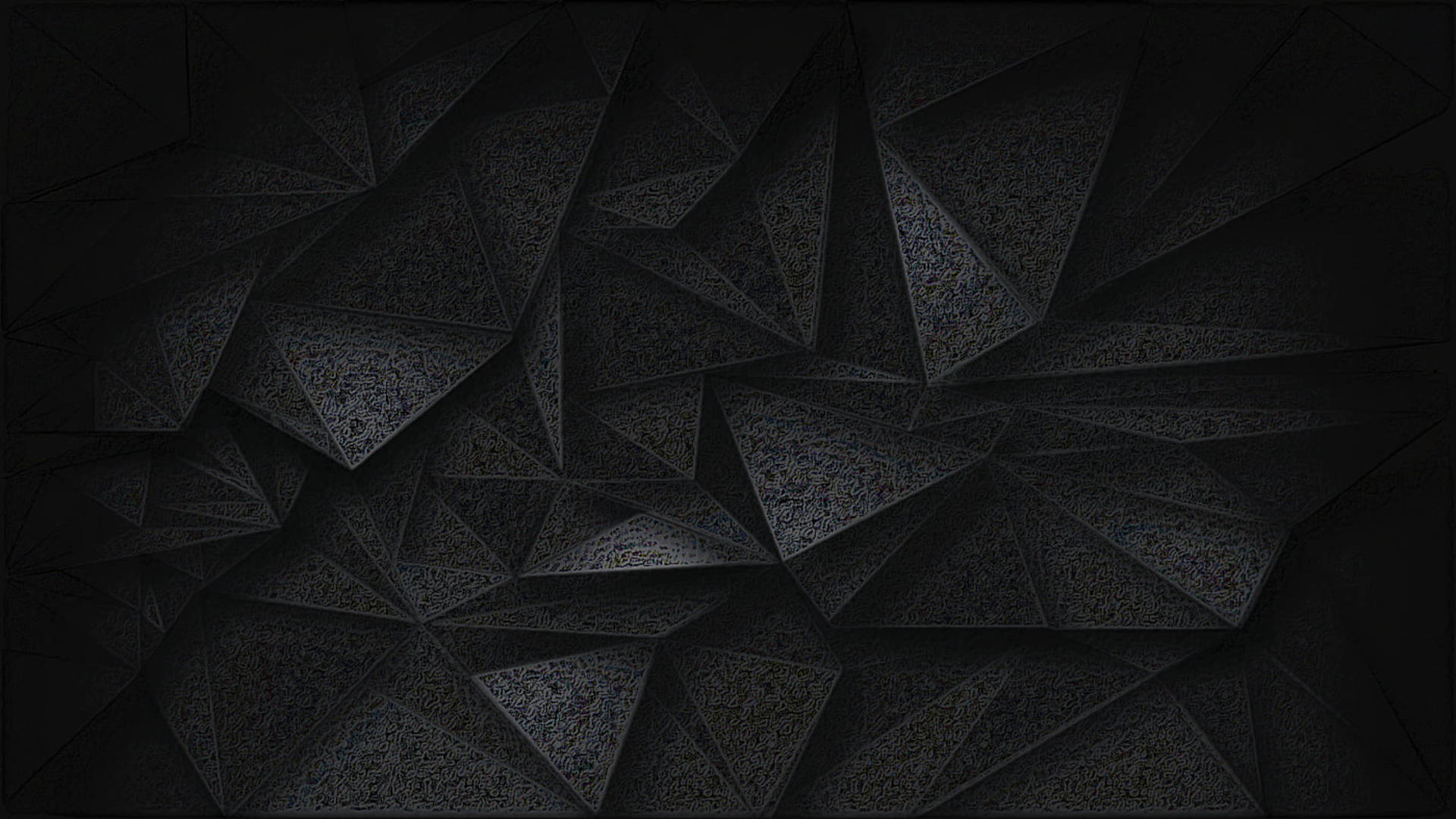 Textured Black Platonic Solid Abstract Background