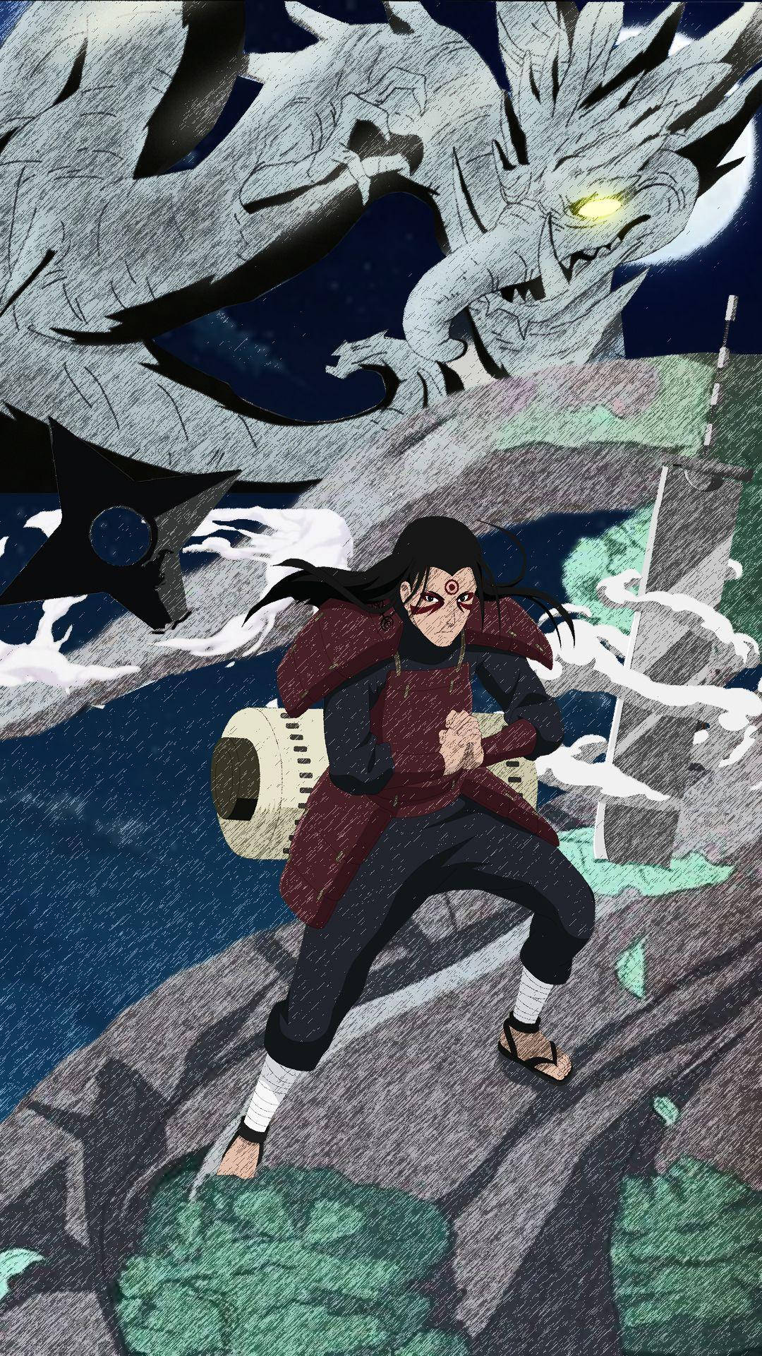 Textured Hashirama Phone Background