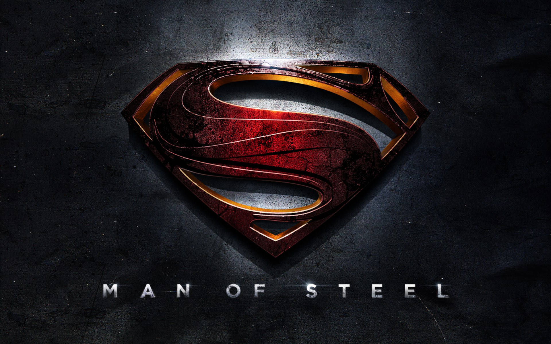 Textured Man Of Steel Superman Logo Background