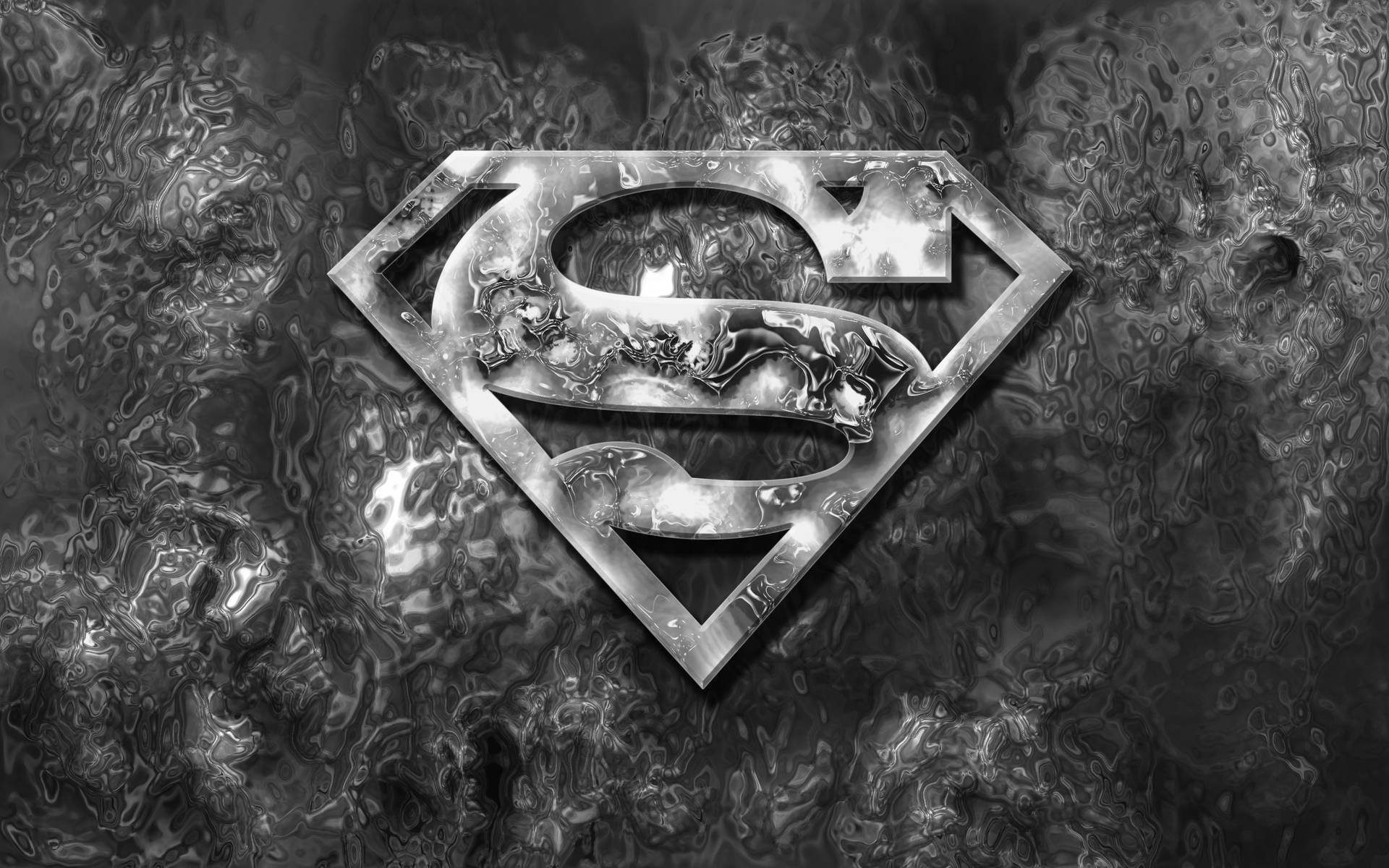 Textured Silver Superman Logo Desktop Background