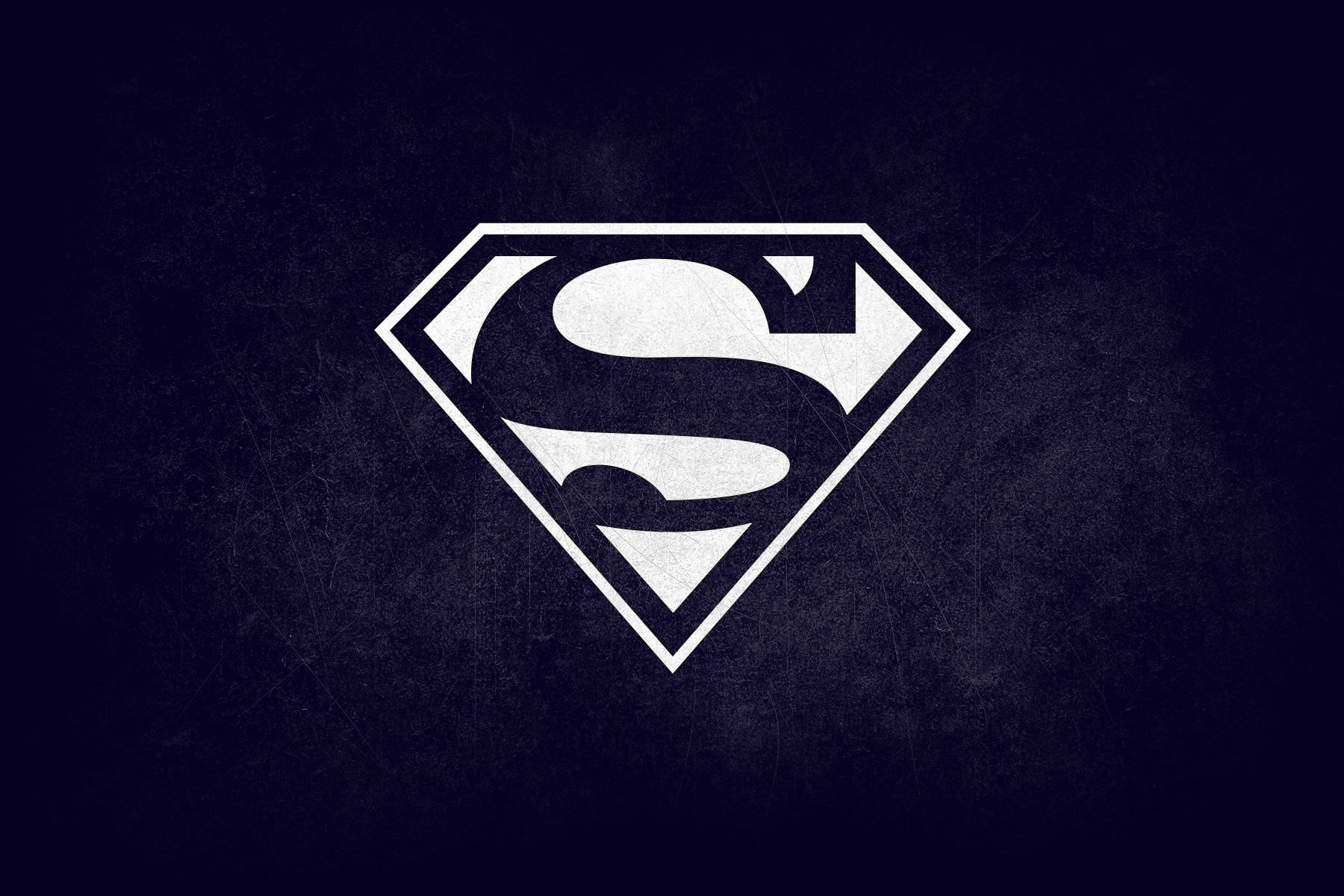 Textured White And Blue Superman Logo Background