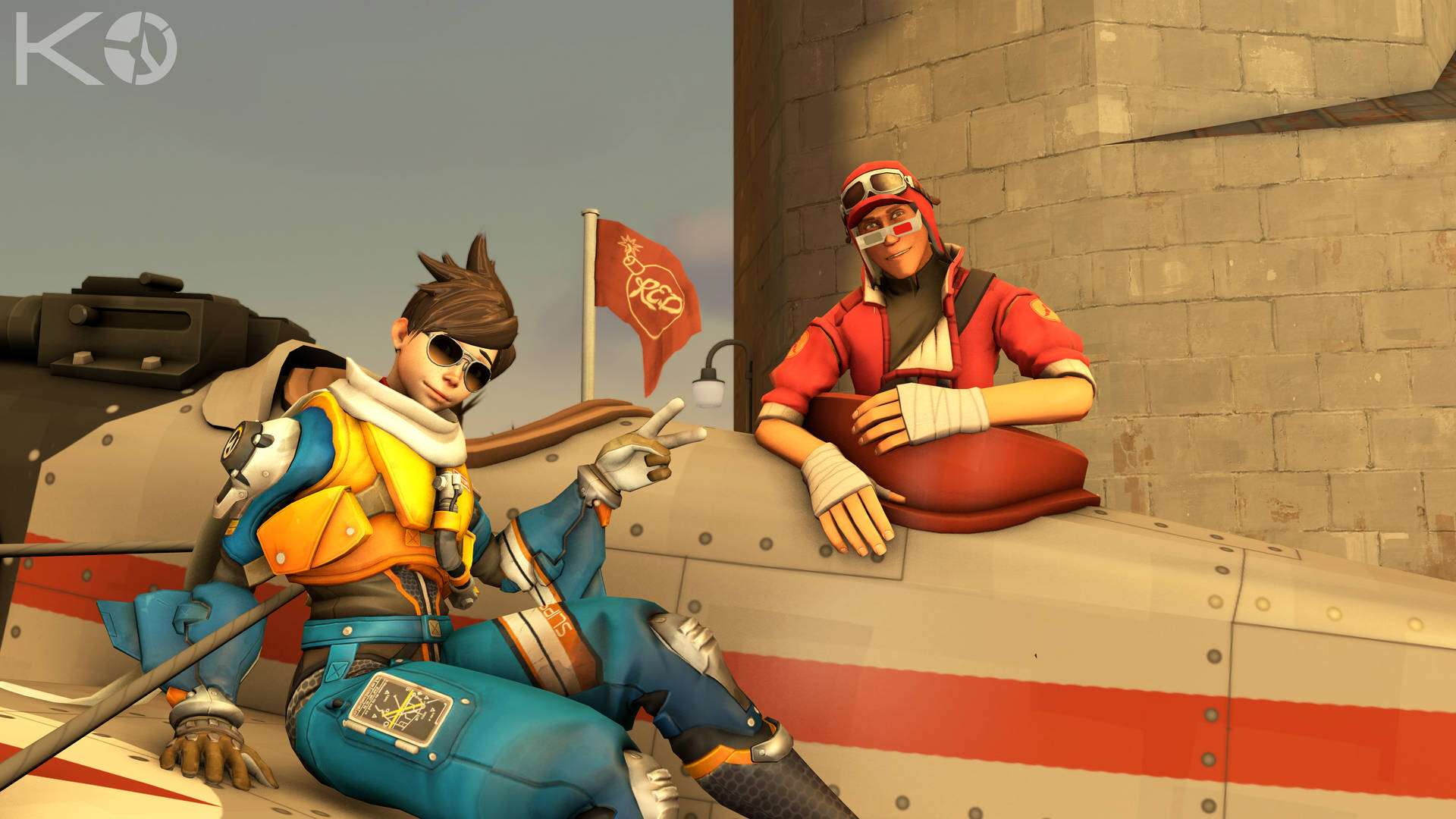 Tf2 4k Tracer And Scout Background