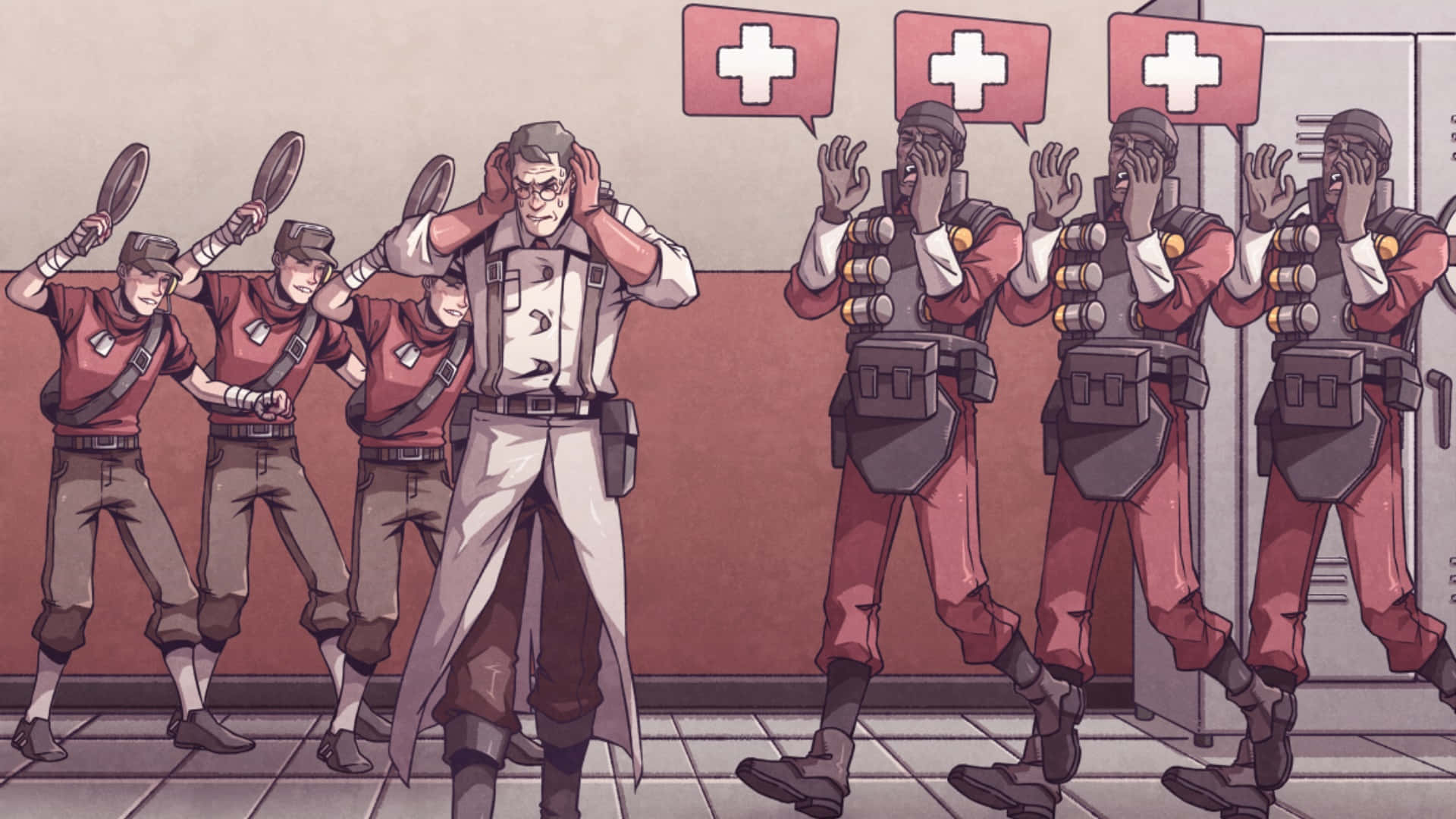 Tf2 Medic Cool Villain Art Background