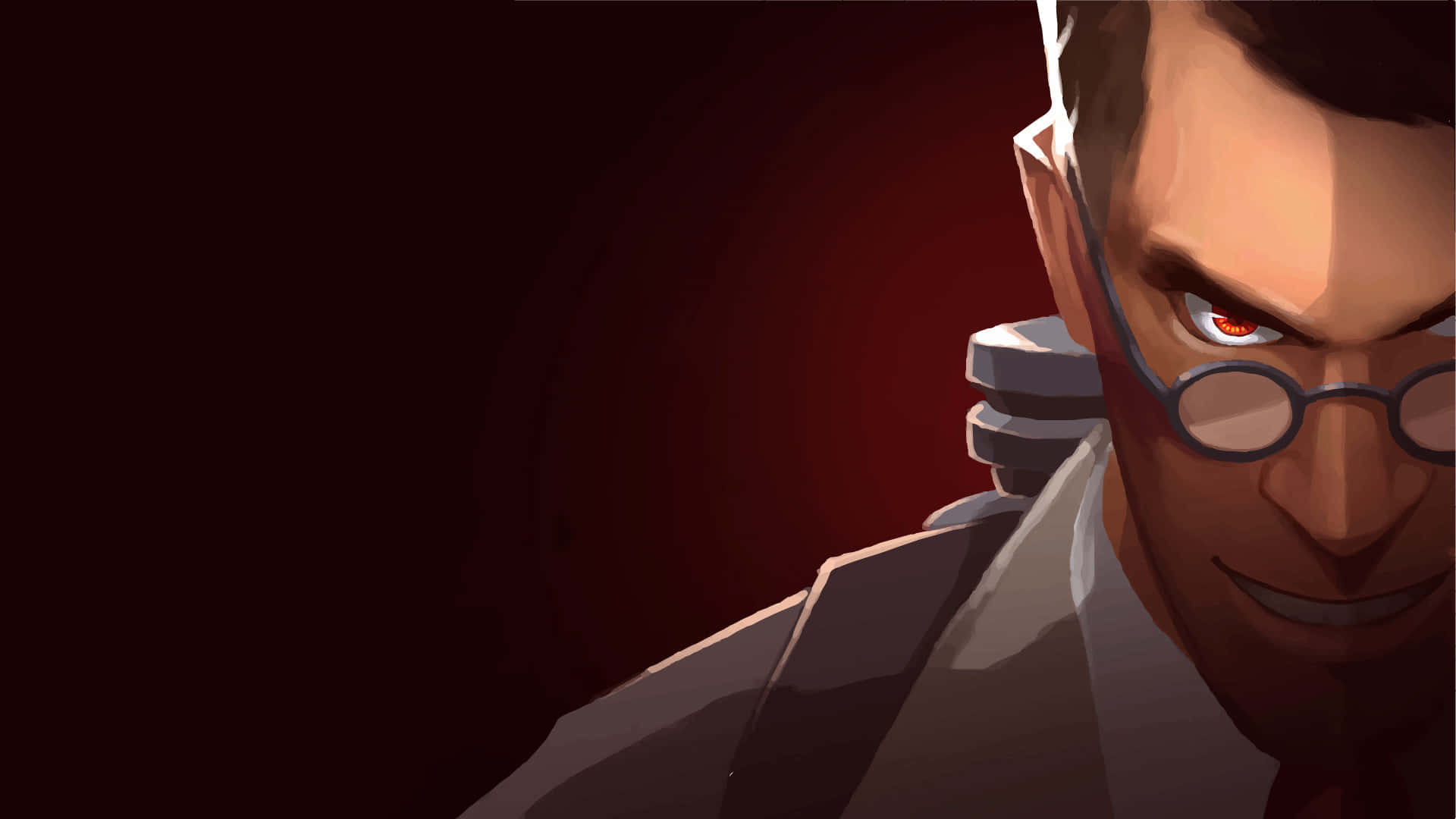 Tf2 Medic Scary Close Up Background