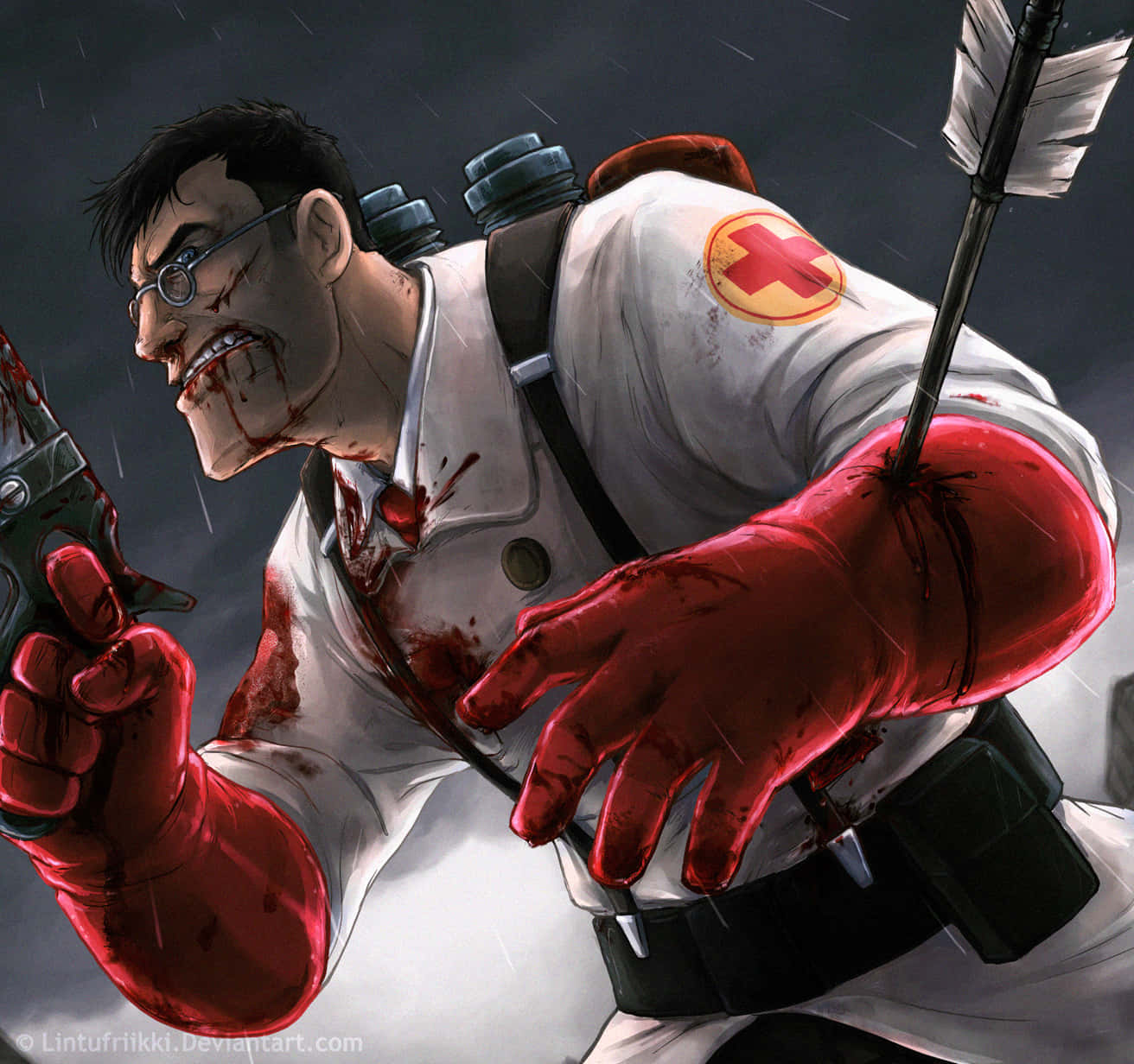 Tf2 Medic Villain Character Injured Background