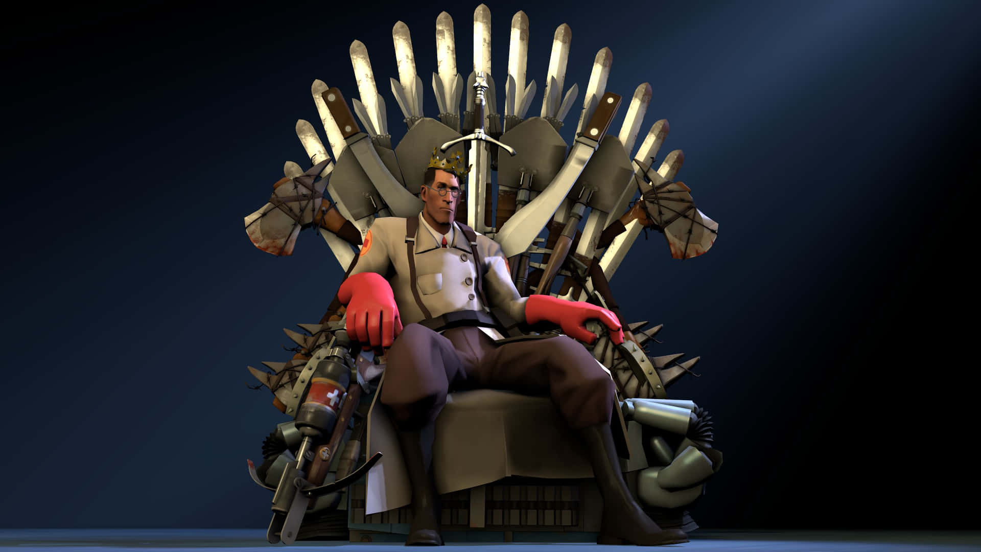 Tf2 Medic Villain Character Throne Background