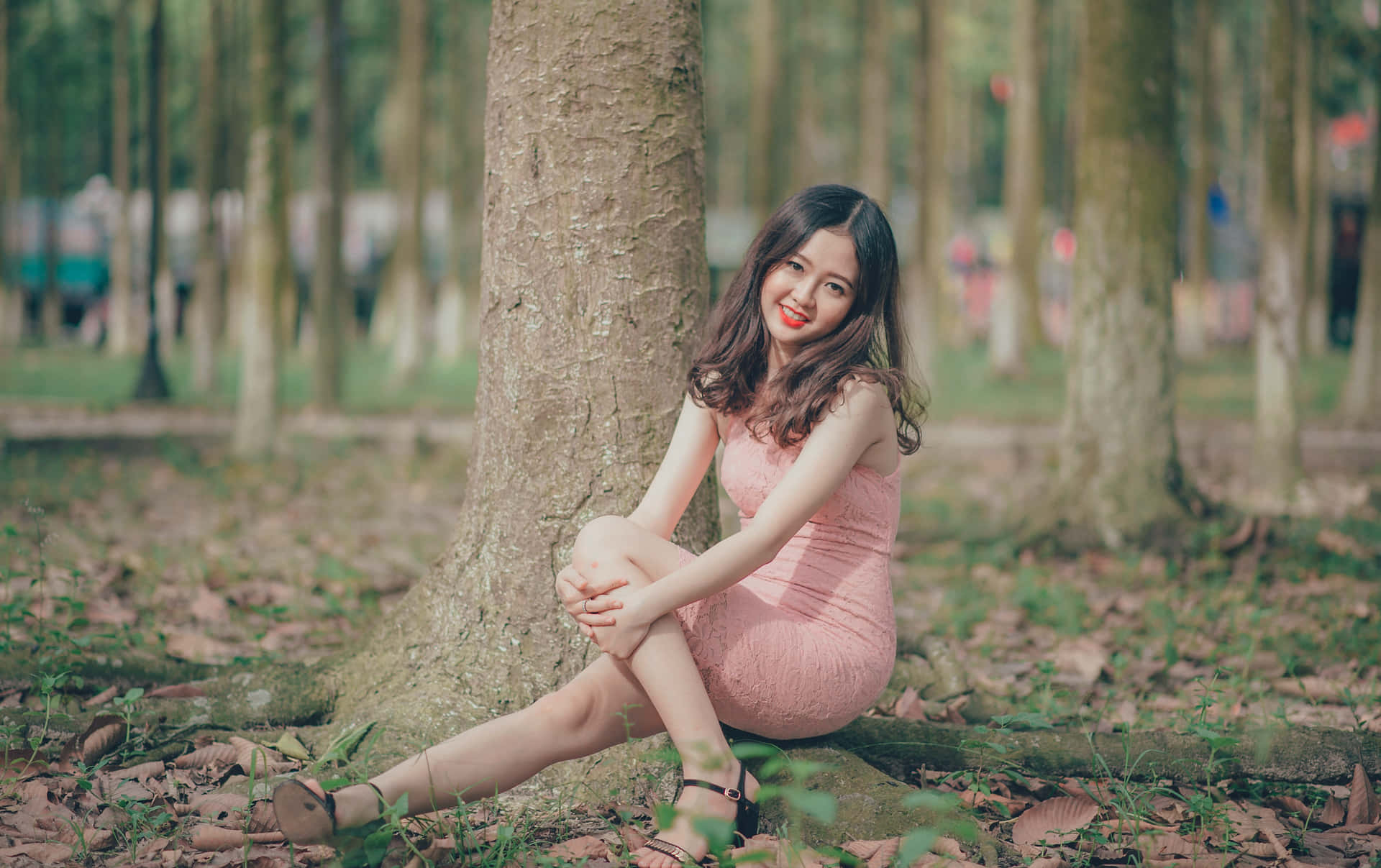 Thai Girl In Forest