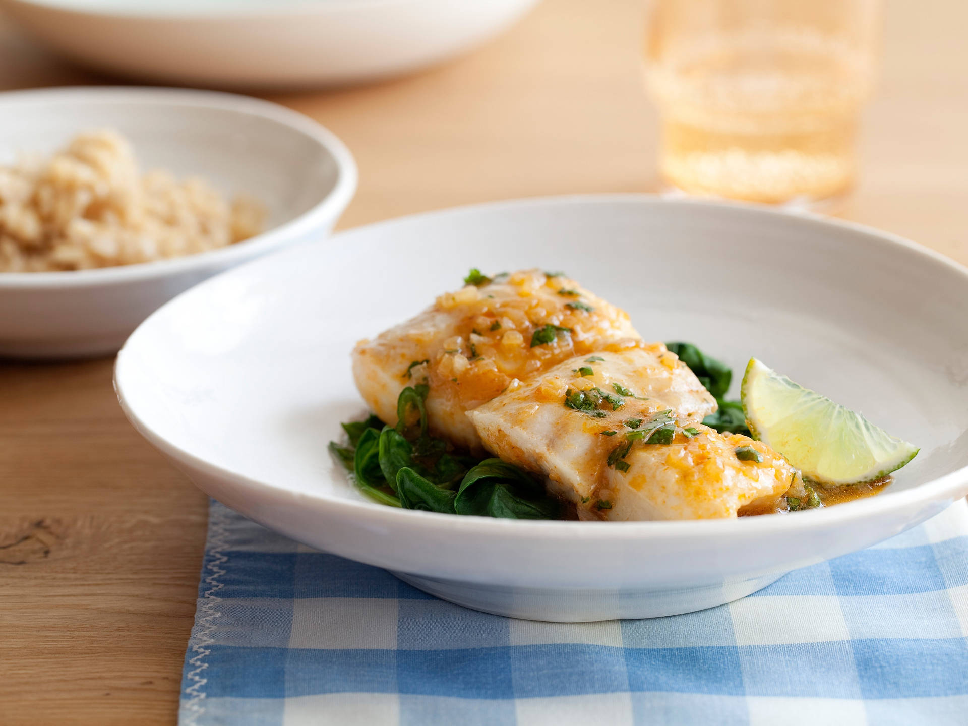 Thai Halibut Coconut Curry Background