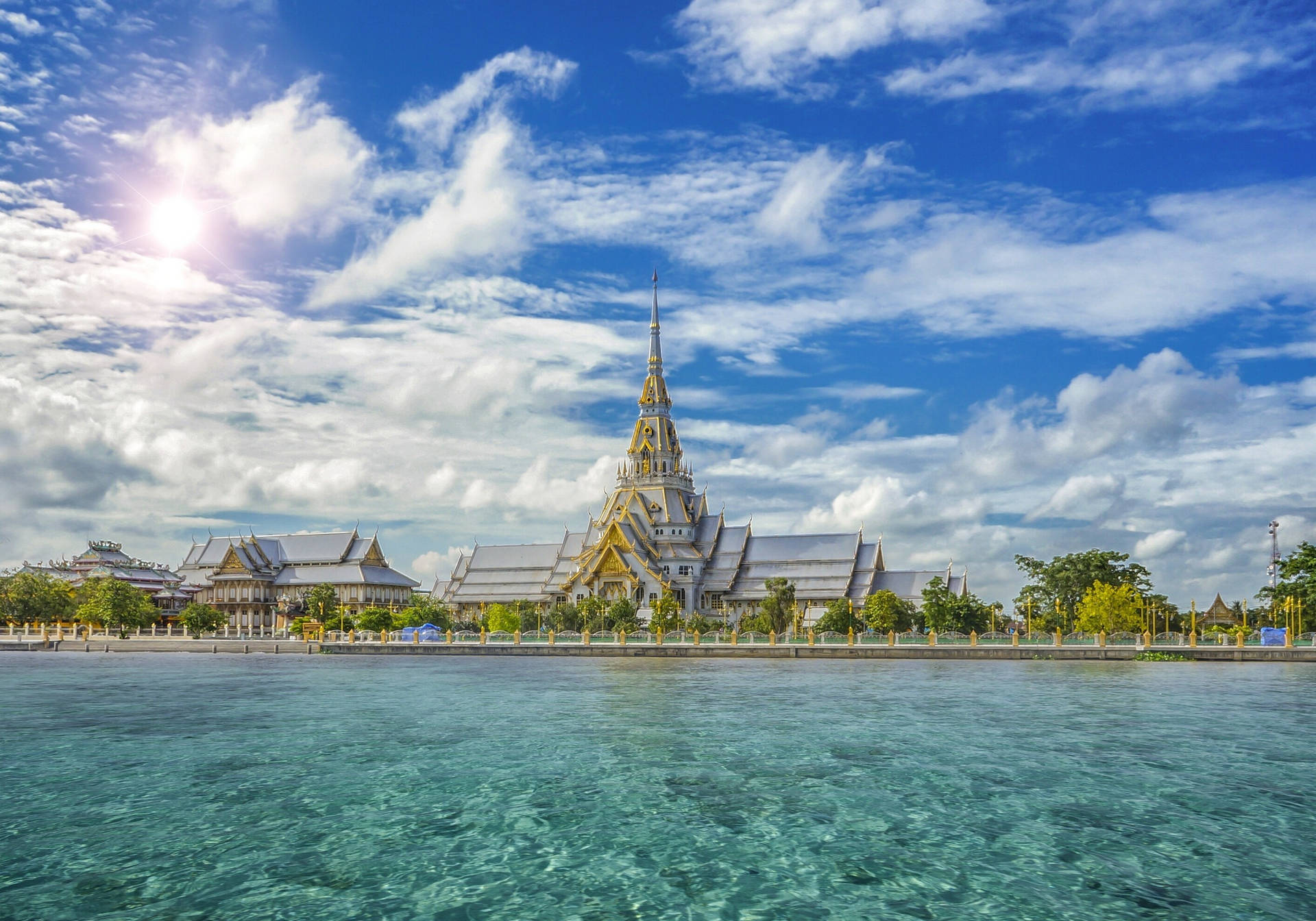 Thailand Wat Sothonwararam Background