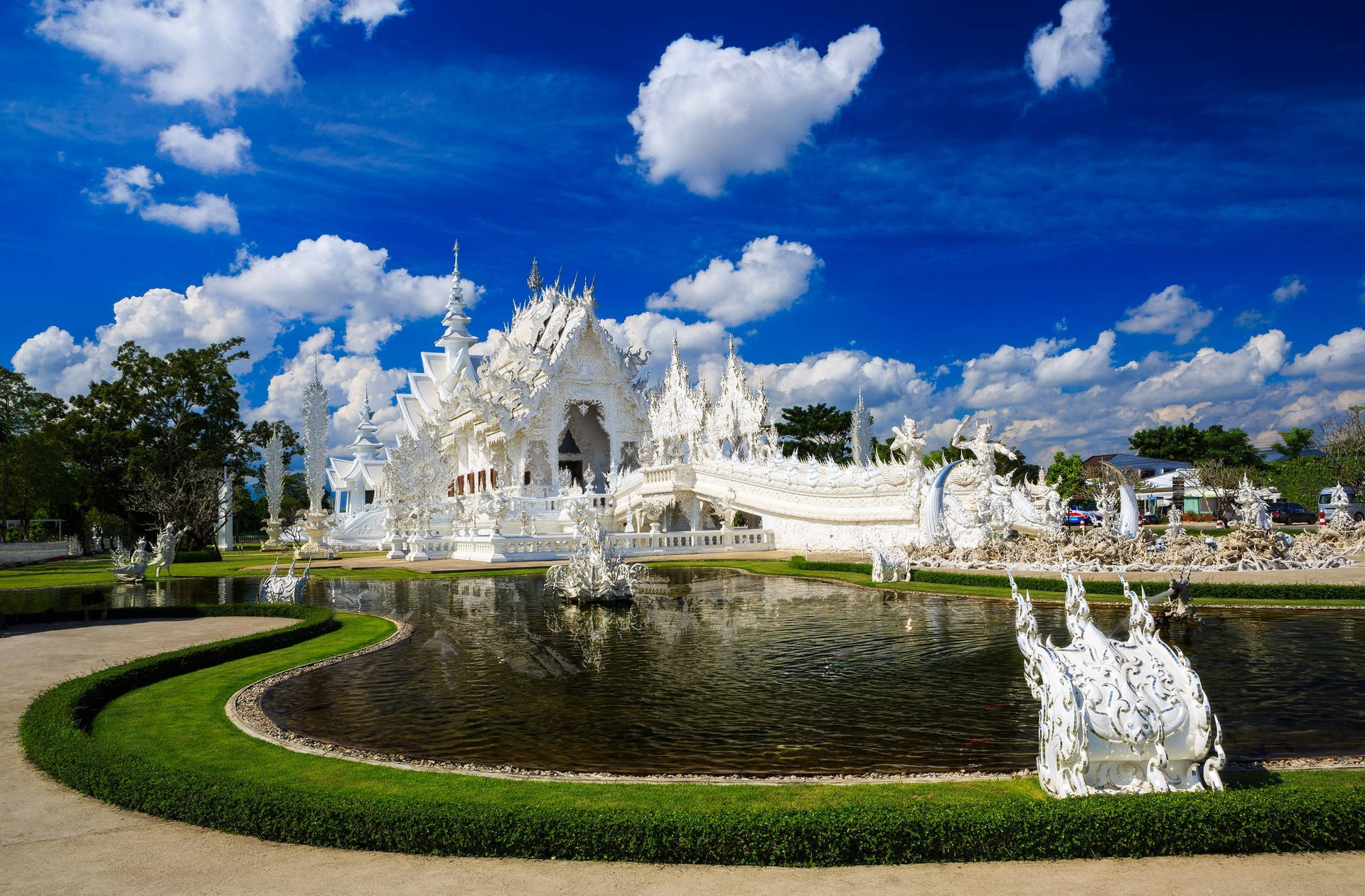 Thailand White Temple Background