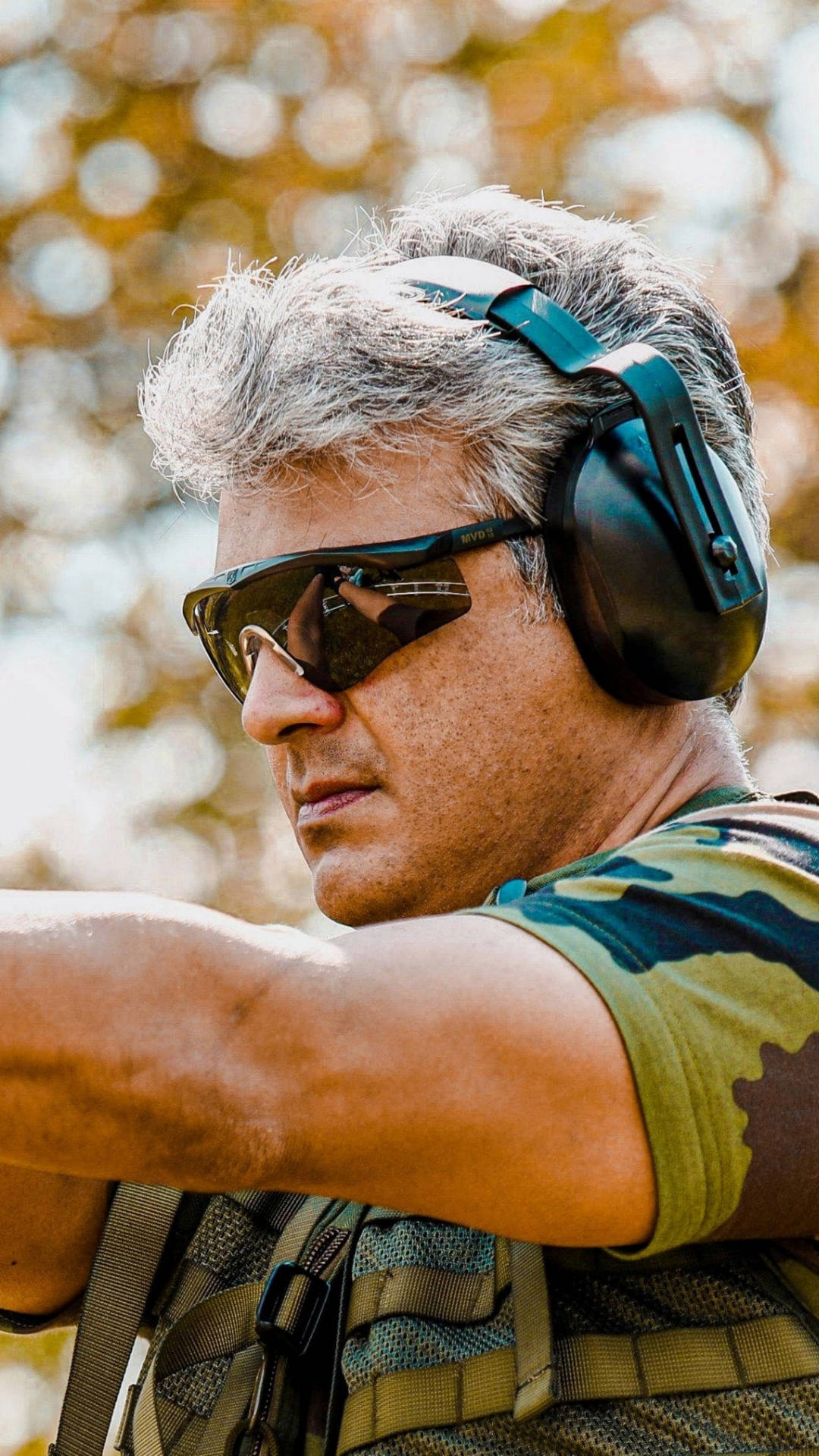 Thala Ajith In Rifle Shooting Competition Background