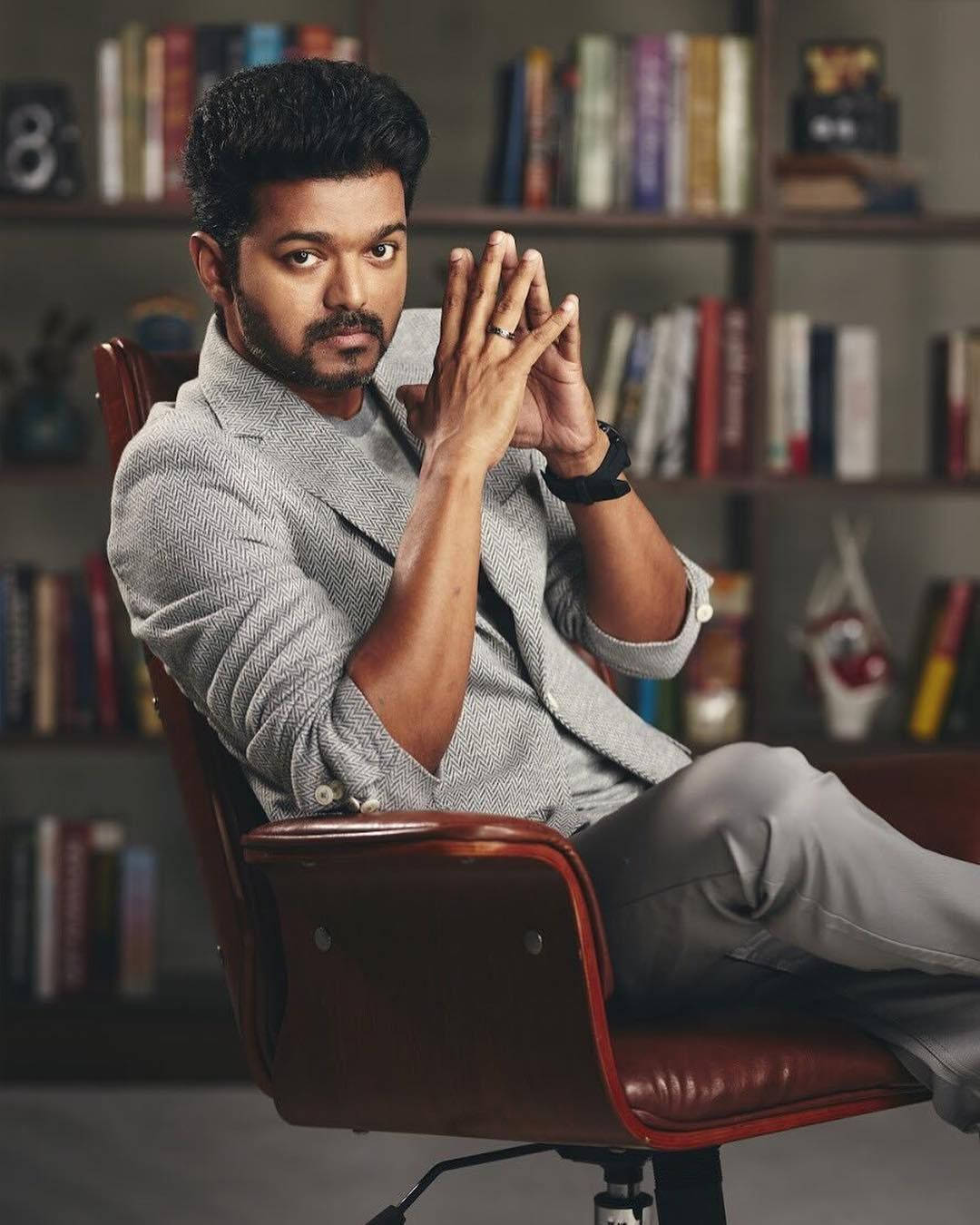 Thalapathy Hd Grey Outfit Background