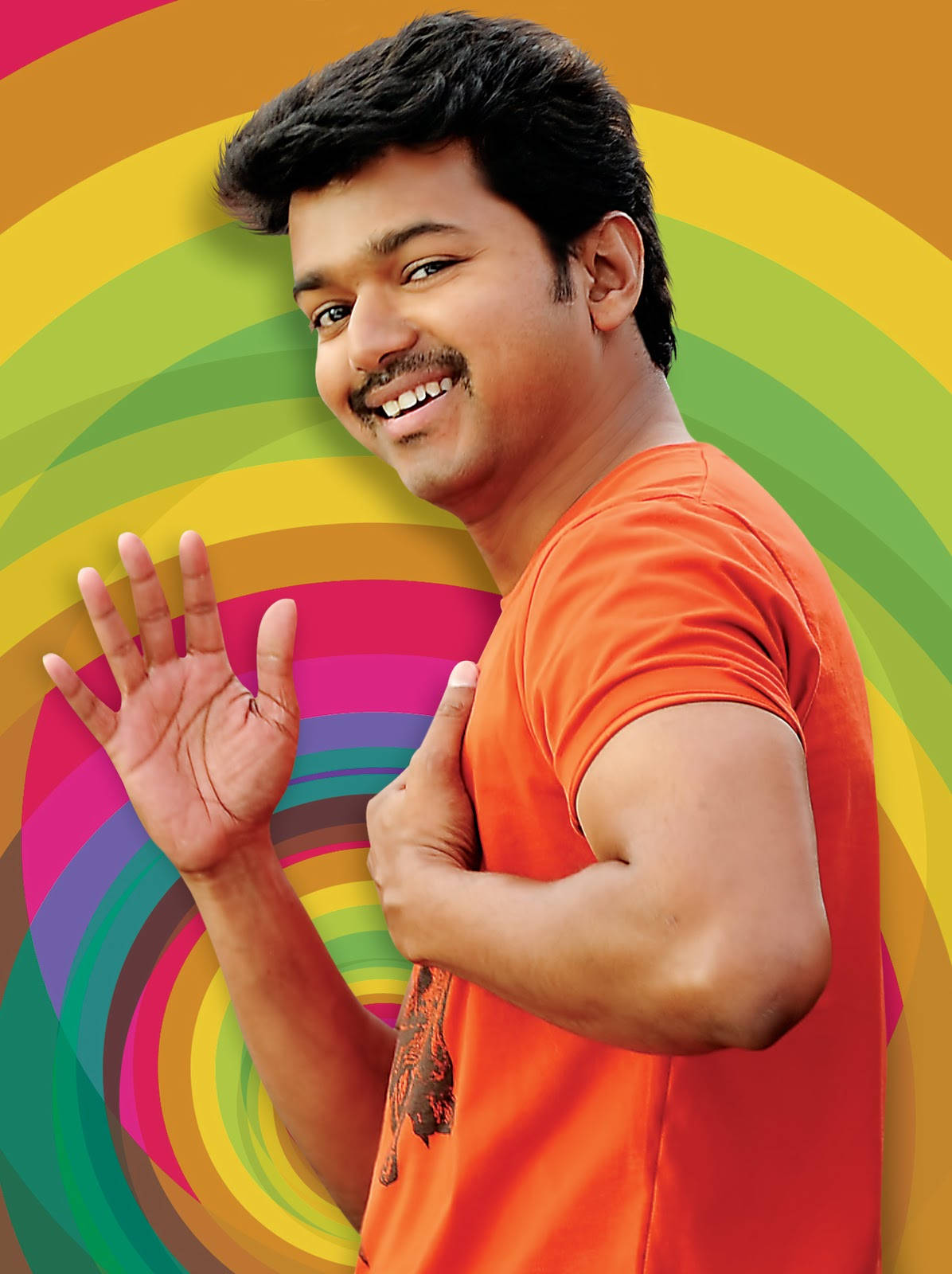 Thalapathy Hd Rainbow Background Background