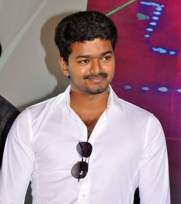 Thalapathy In Classic White Polo - Hd Image