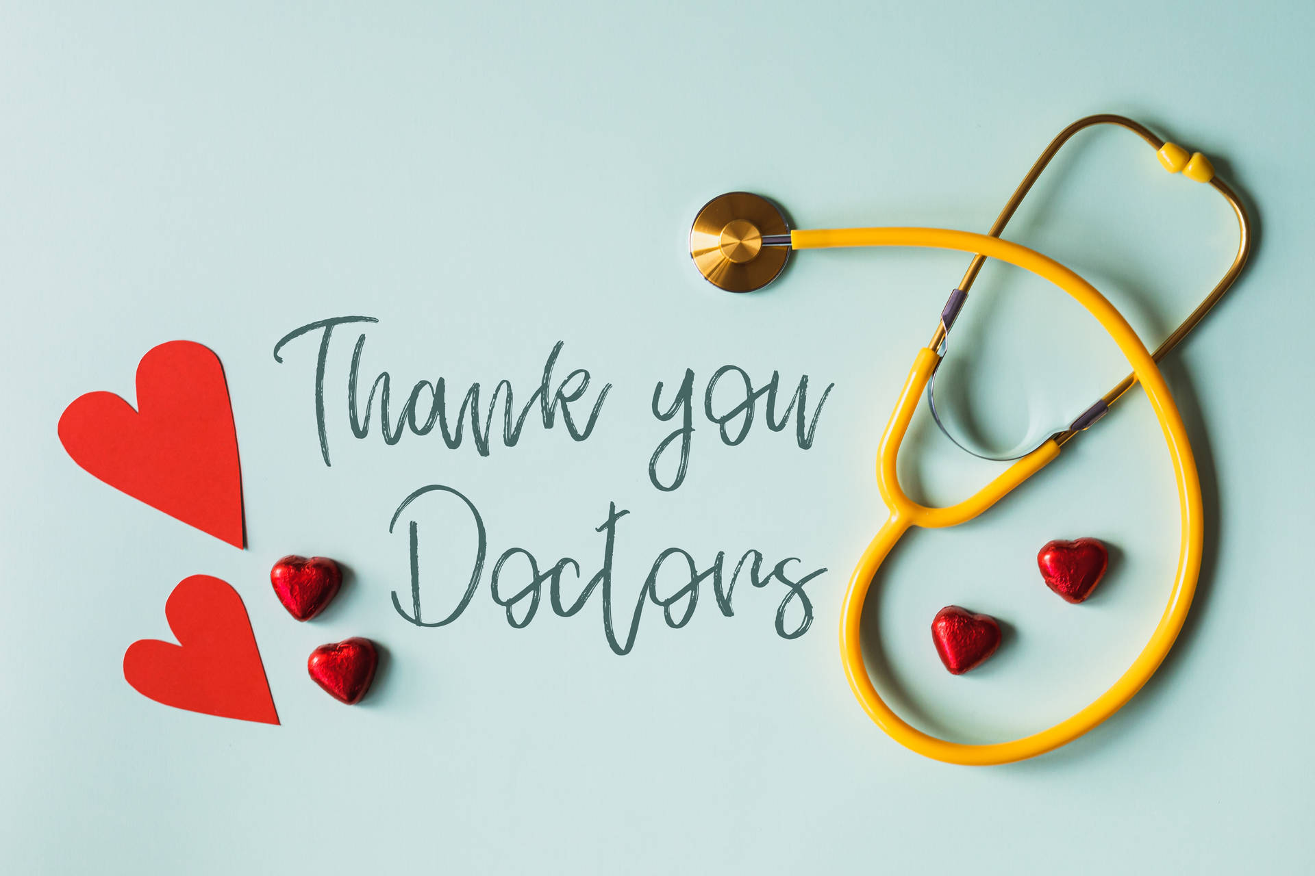 Thank You Doctors Message Background