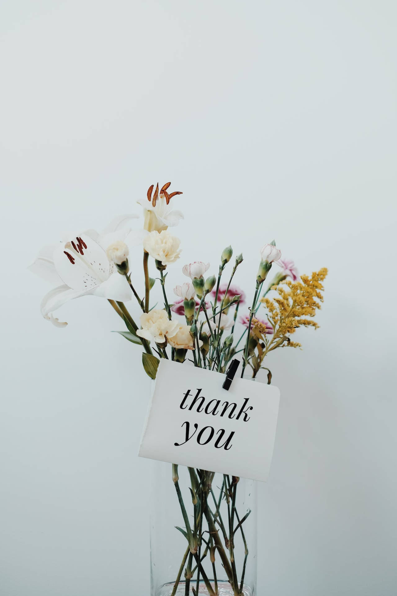 Thank You Flower Bouquet Background
