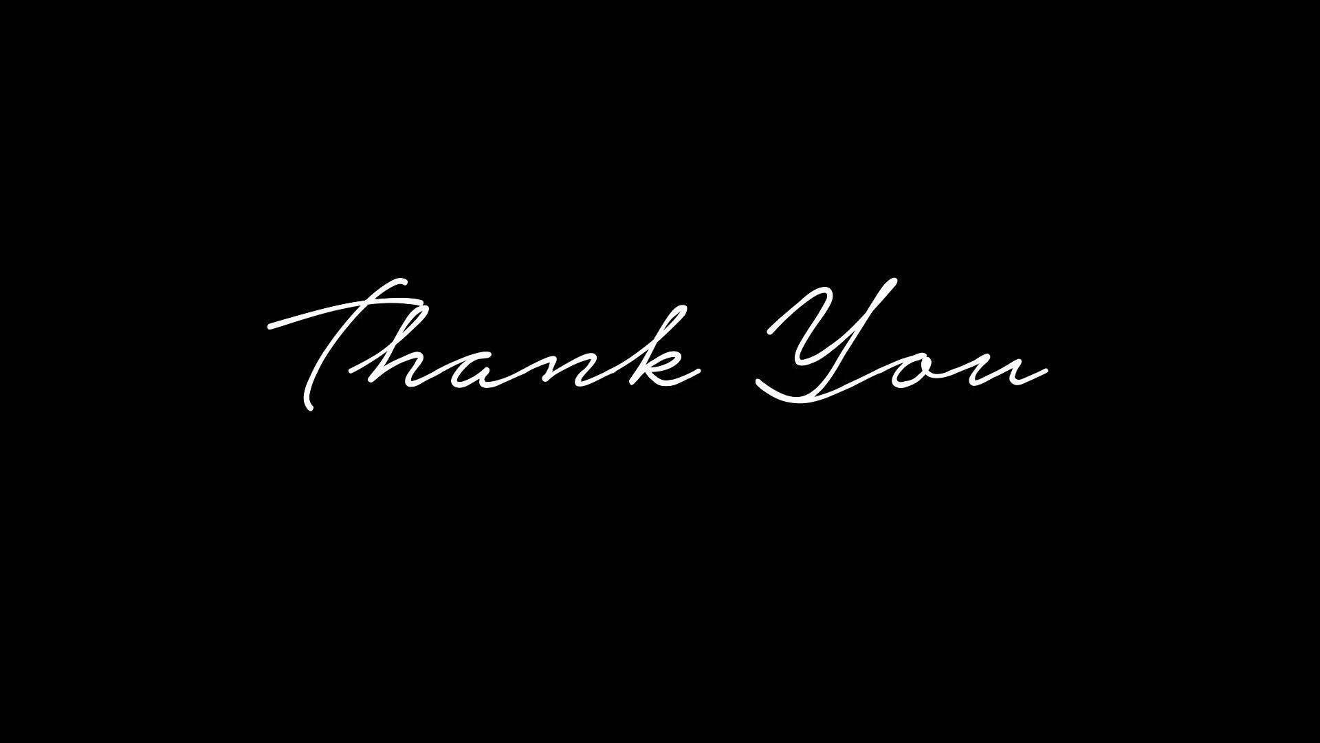 Thank You In Black