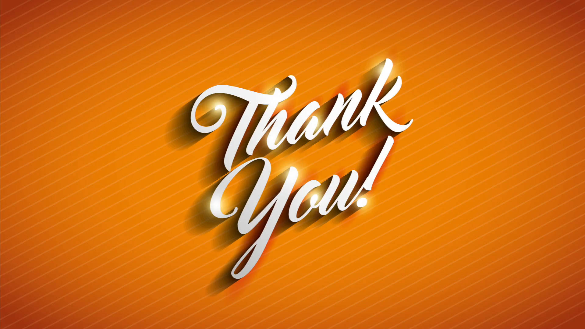 Thank You In Orange Background