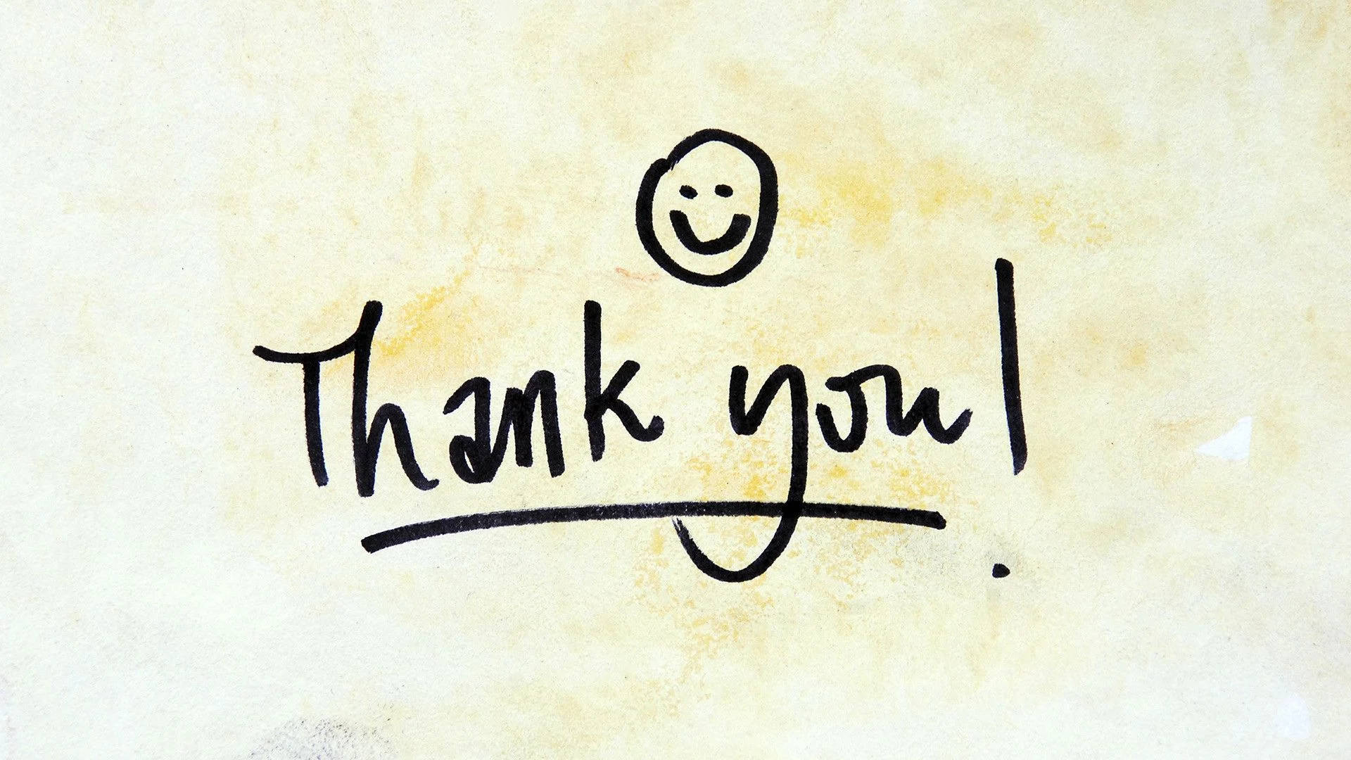 Thank You With Smiley Background