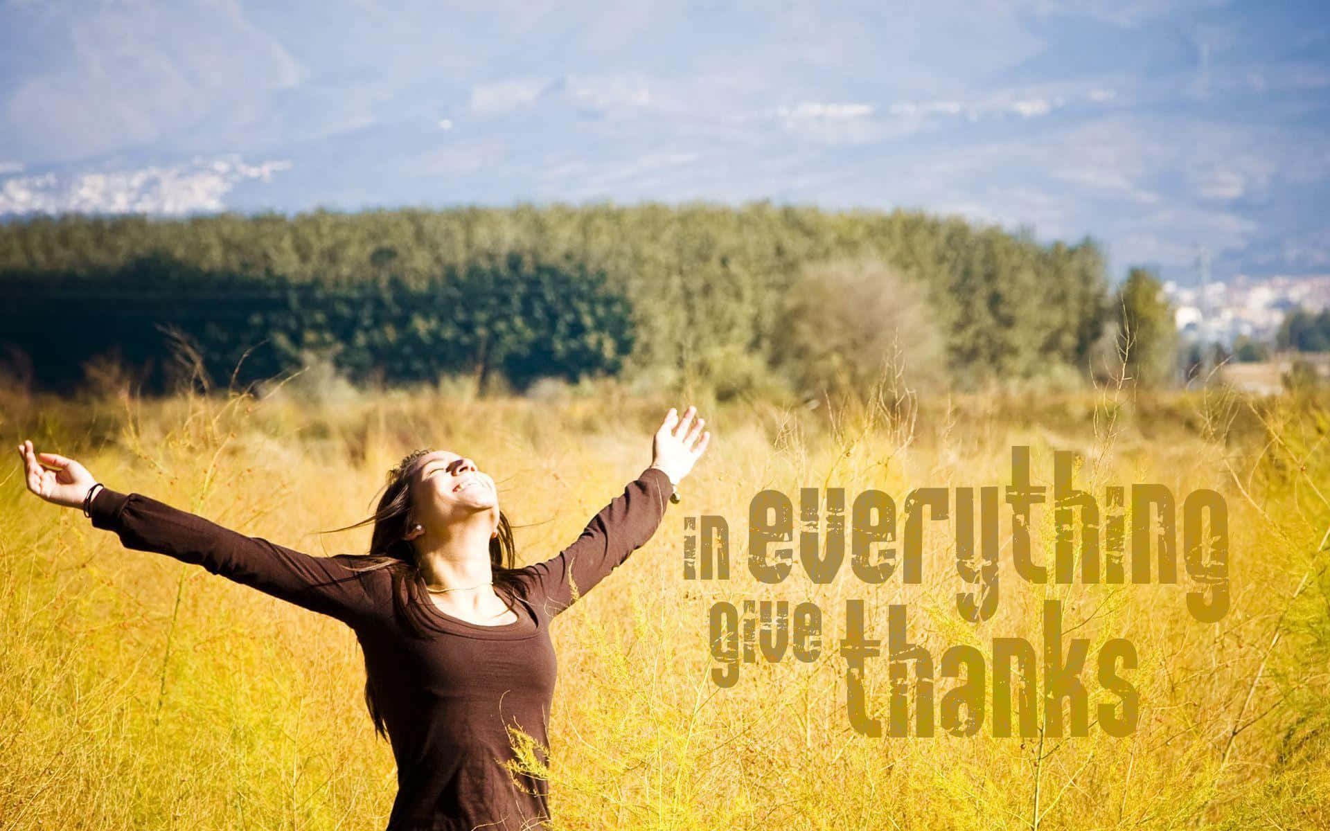 Thankful Woman Quotes Background