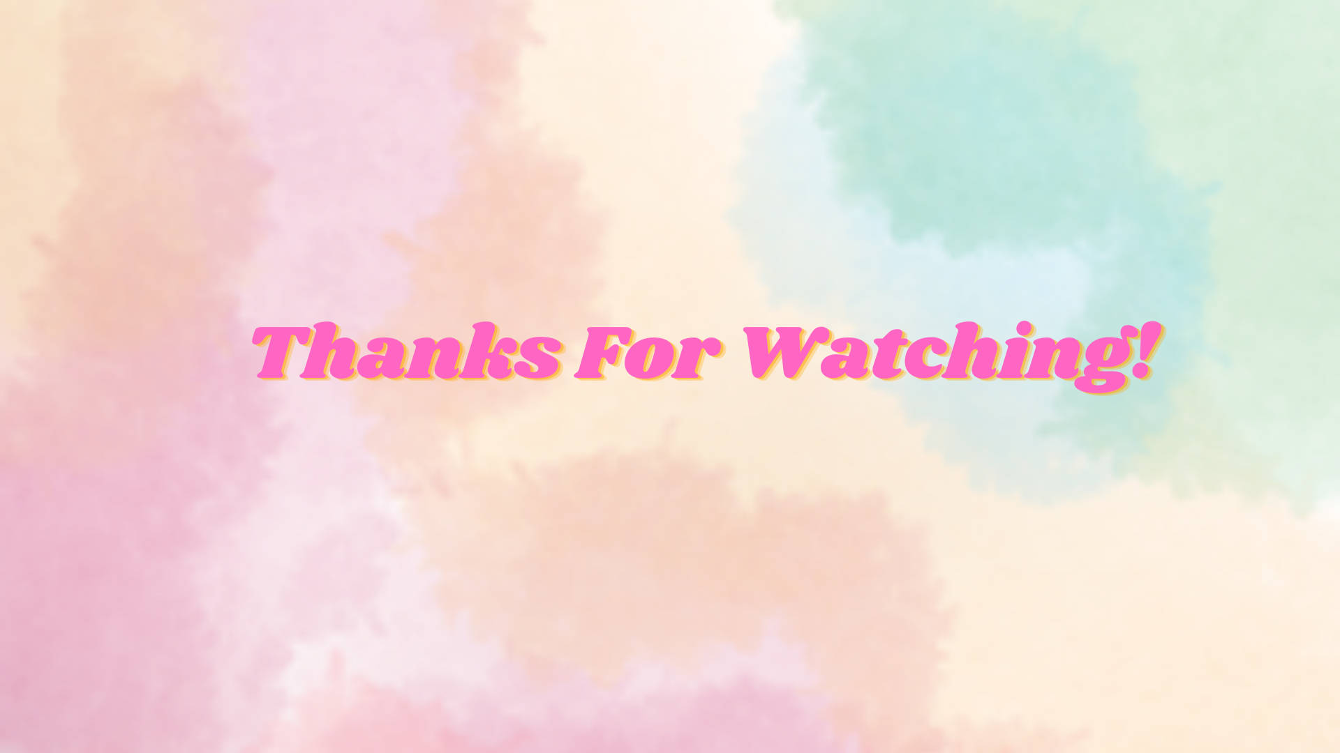 Thanks For Watching On Pastel Marble Background