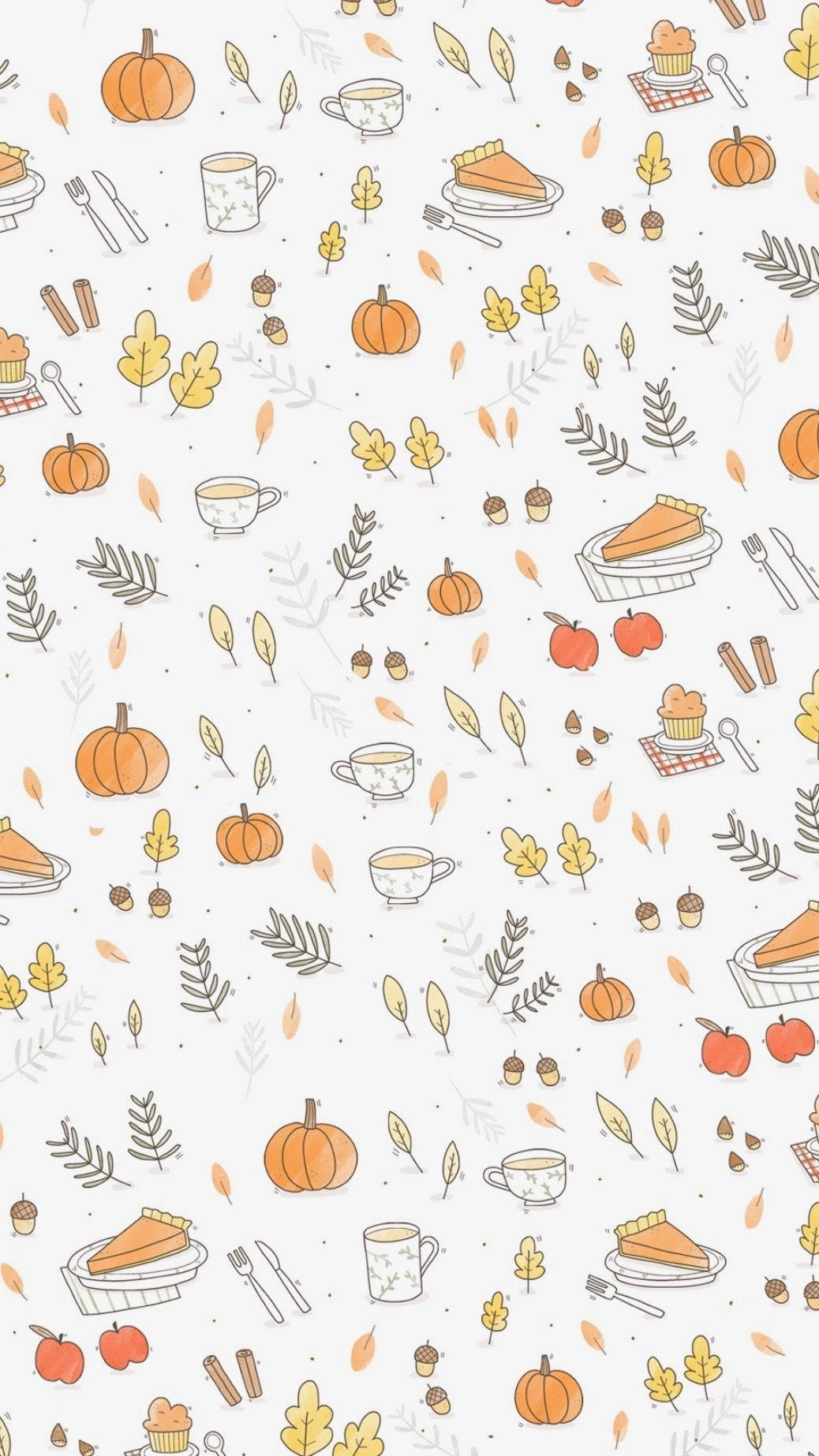 Thanksgiving Aesthetic Autumnal Items Background