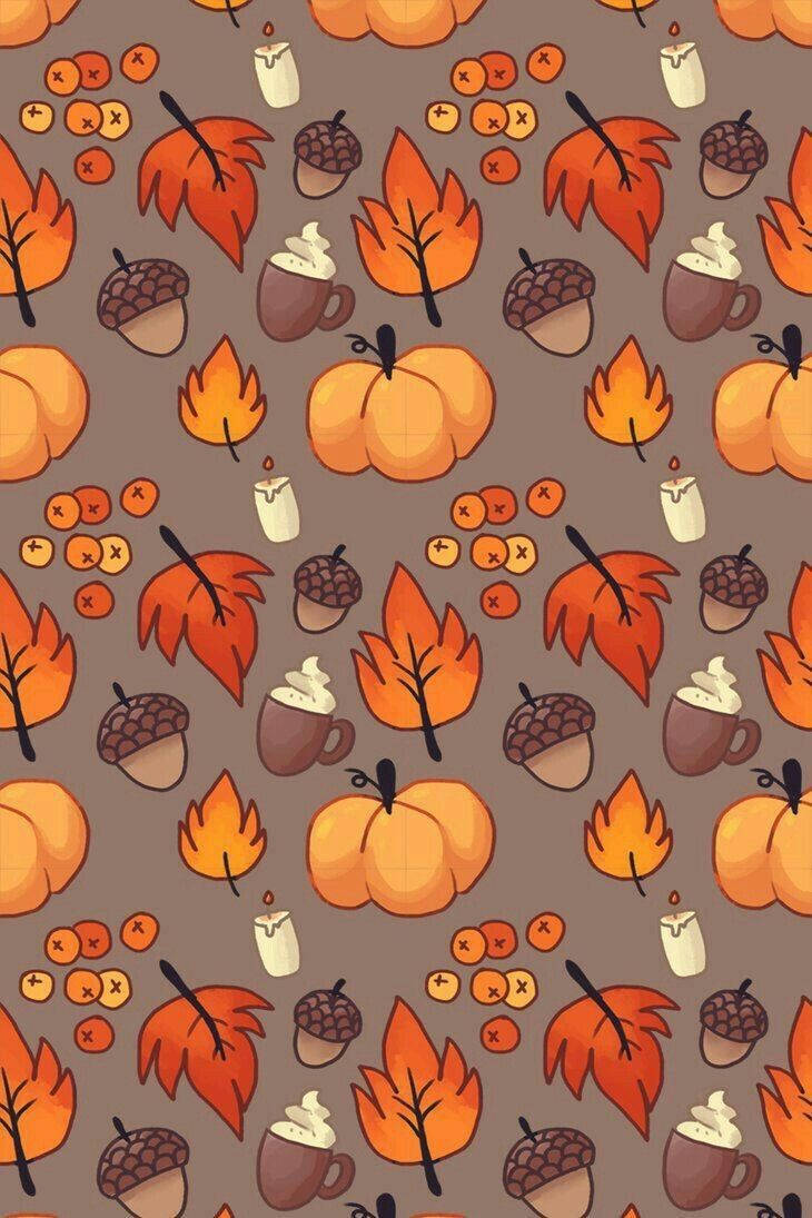 Thanksgiving Aesthetic Pattern Background