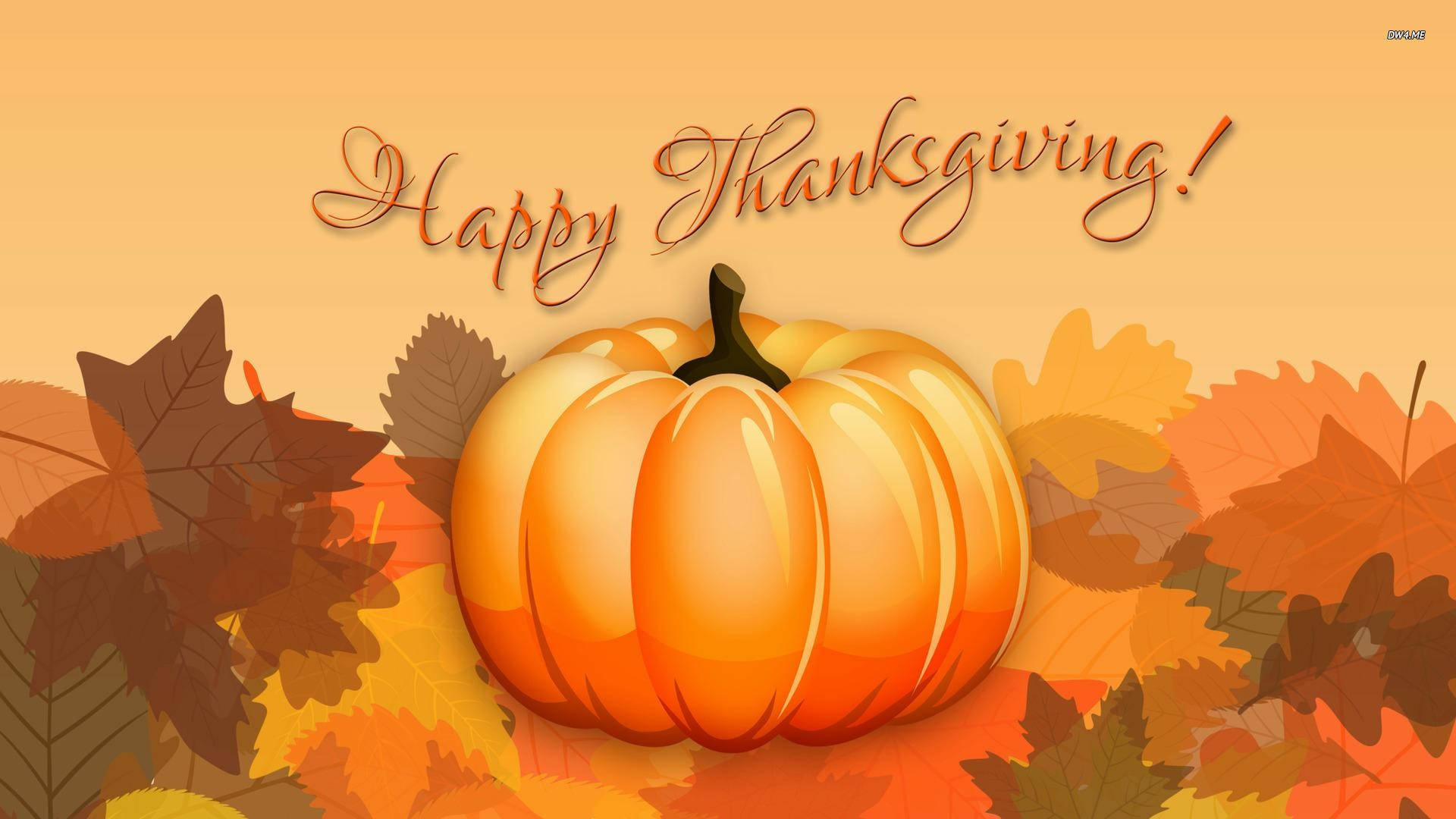 Thanksgiving Day Message Pumpkin Background