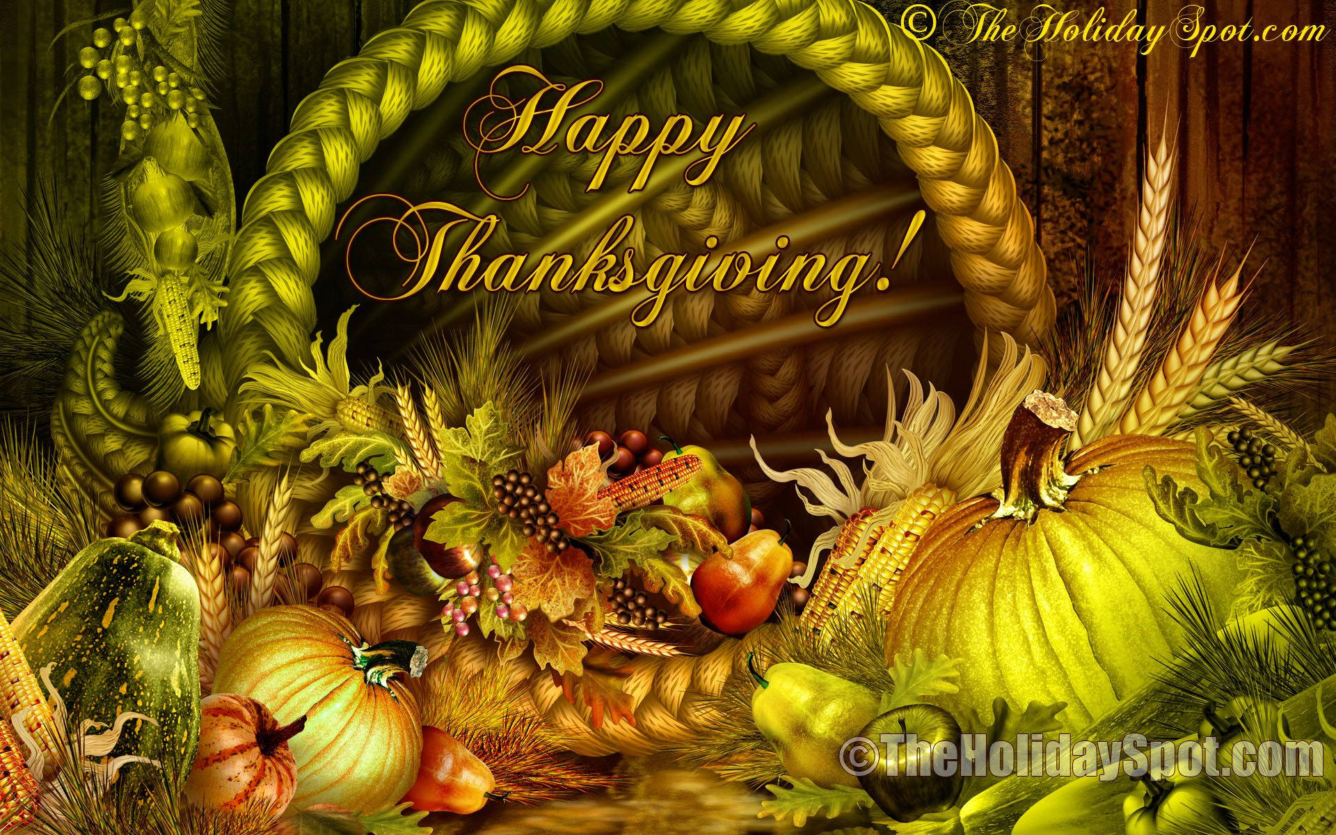 Thanksgiving Day Vegetable Basket Background