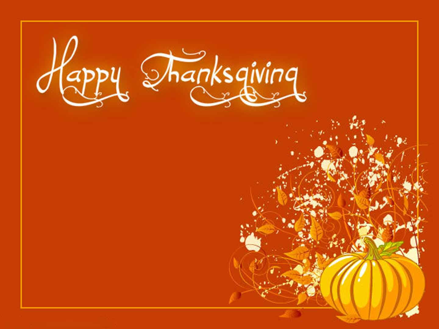 Thanksgiving Greetings With Glowing Pumpkin Background