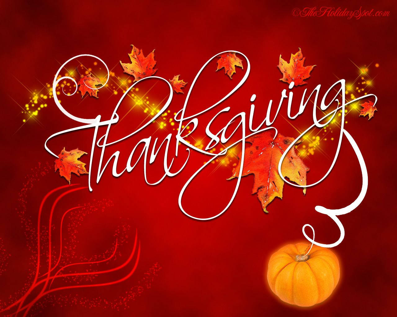 Thanksgiving In Cursive Calligraphy Background