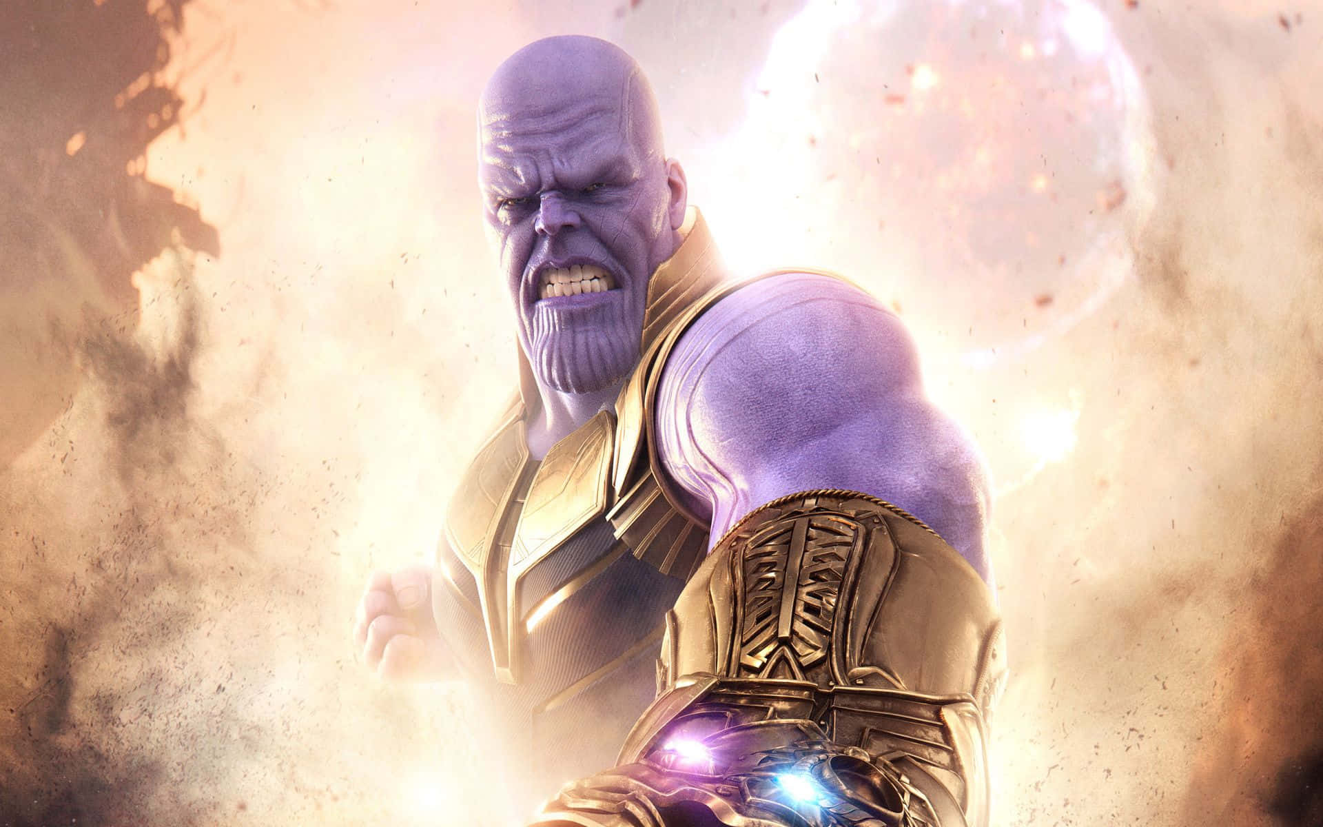 Thanos 4k Digital Angry Poster Background