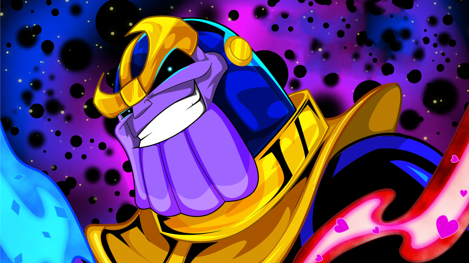 Thanos 4k Digital Cartoon Drawing Background